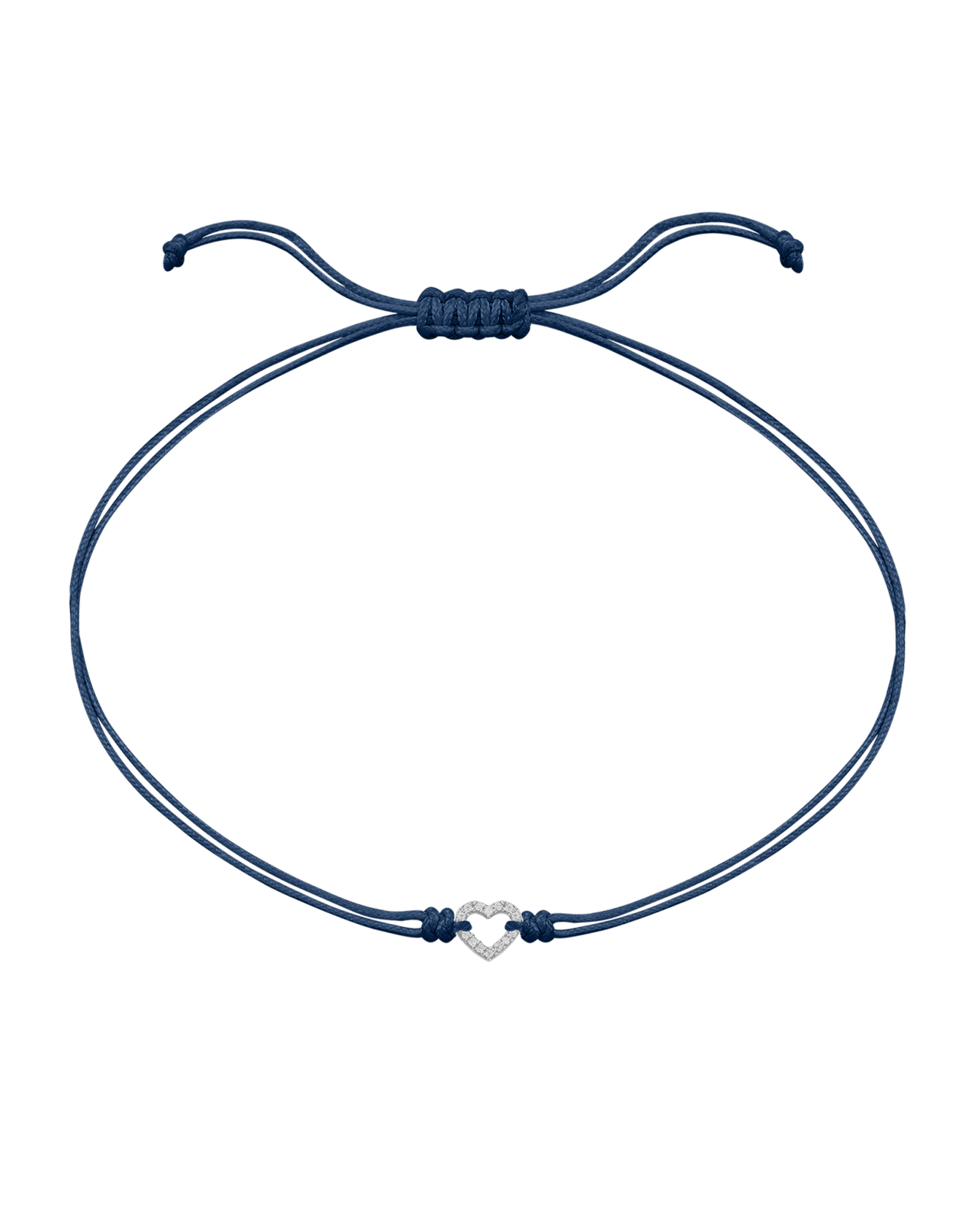 Le String of Love Mon Coeur - Or Blanc 14 carats Bracelets magal-dev Bleu Indigo 