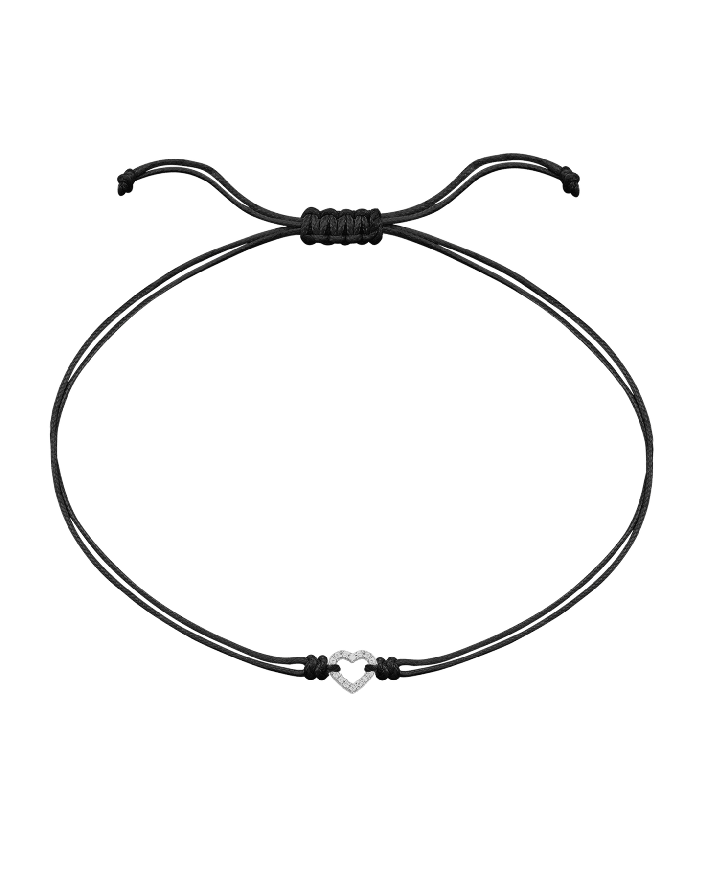 Le String of Love Mon Coeur - Or Blanc 14 carats Bracelets magal-dev Noir 