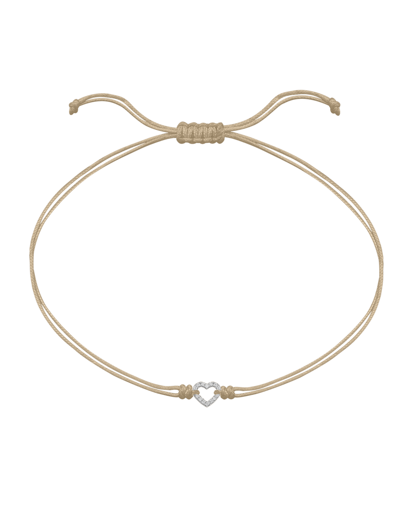 Le String of Love Mon Coeur - Or Blanc 14 carats Bracelets magal-dev Beige 