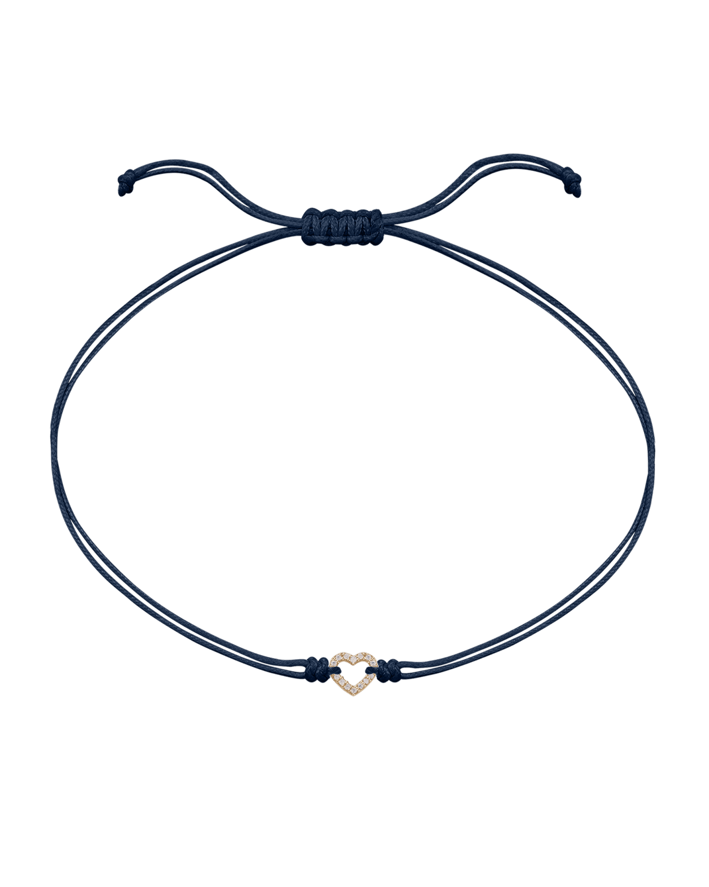 Le String of Love Mon Coeur - Or Jaune 14 carats Bracelets magal-dev Bleu Marine 