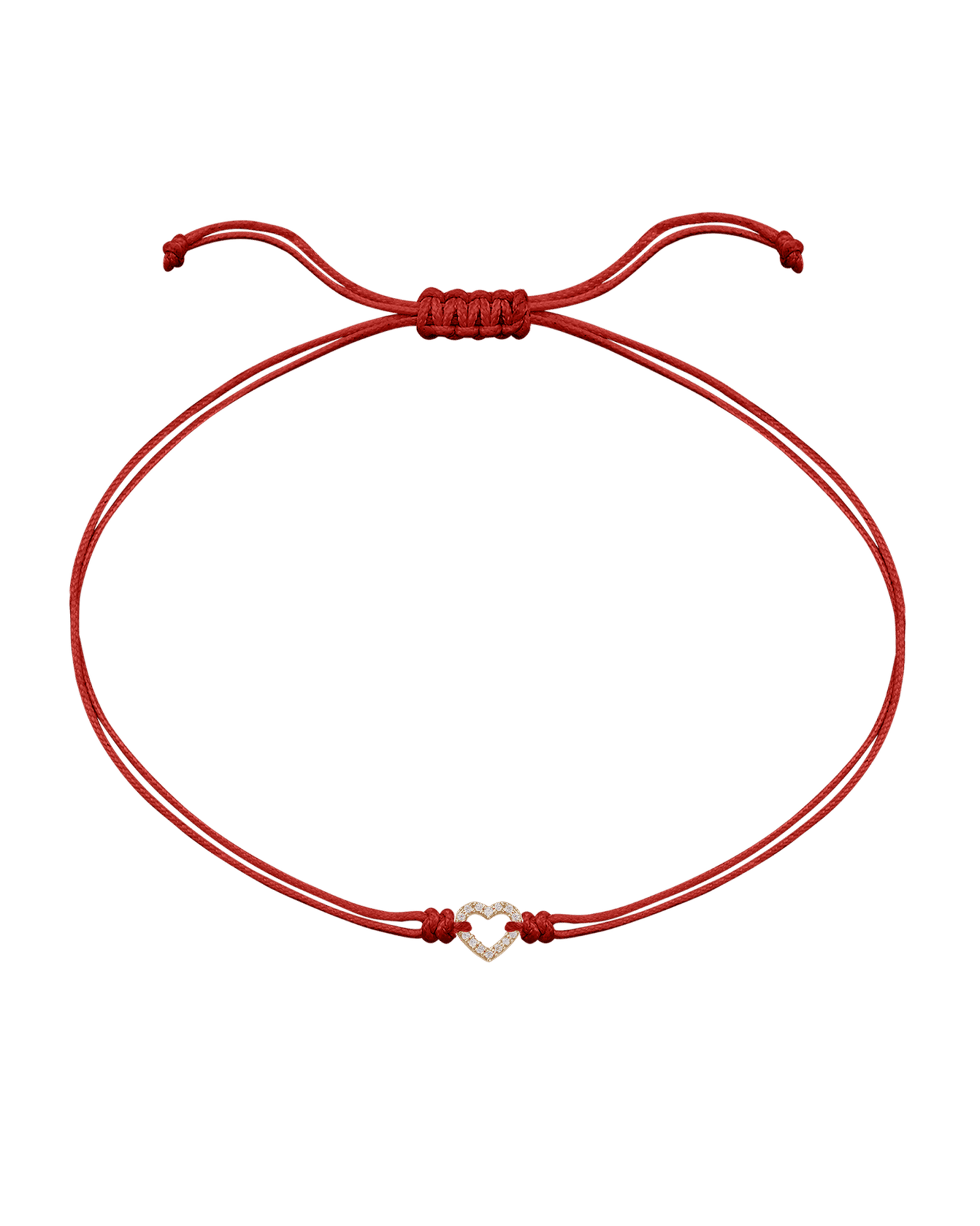 Le String of Love Mon Coeur - Or Jaune 14 carats Bracelets magal-dev Rouge 