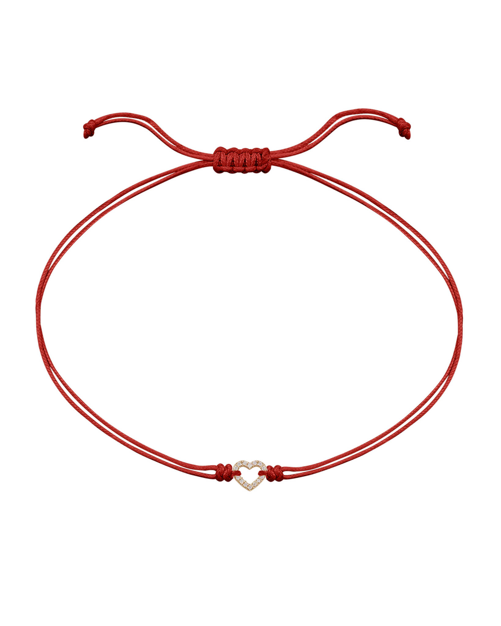 Le String of Love Mon Coeur - Or Jaune 14 carats Bracelets magal-dev Rouge 