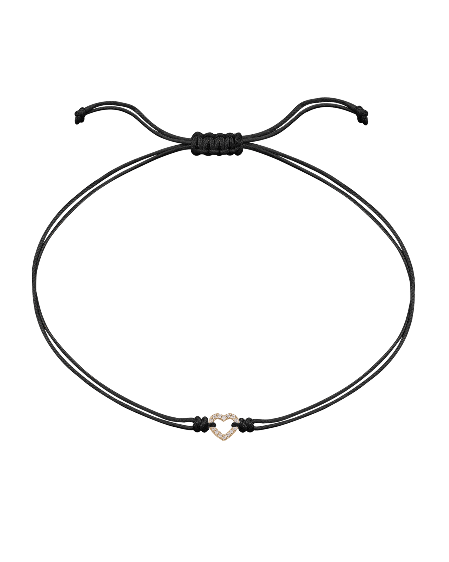 Le String of Love Mon Coeur - Or Jaune 14 carats Bracelets magal-dev Noir 