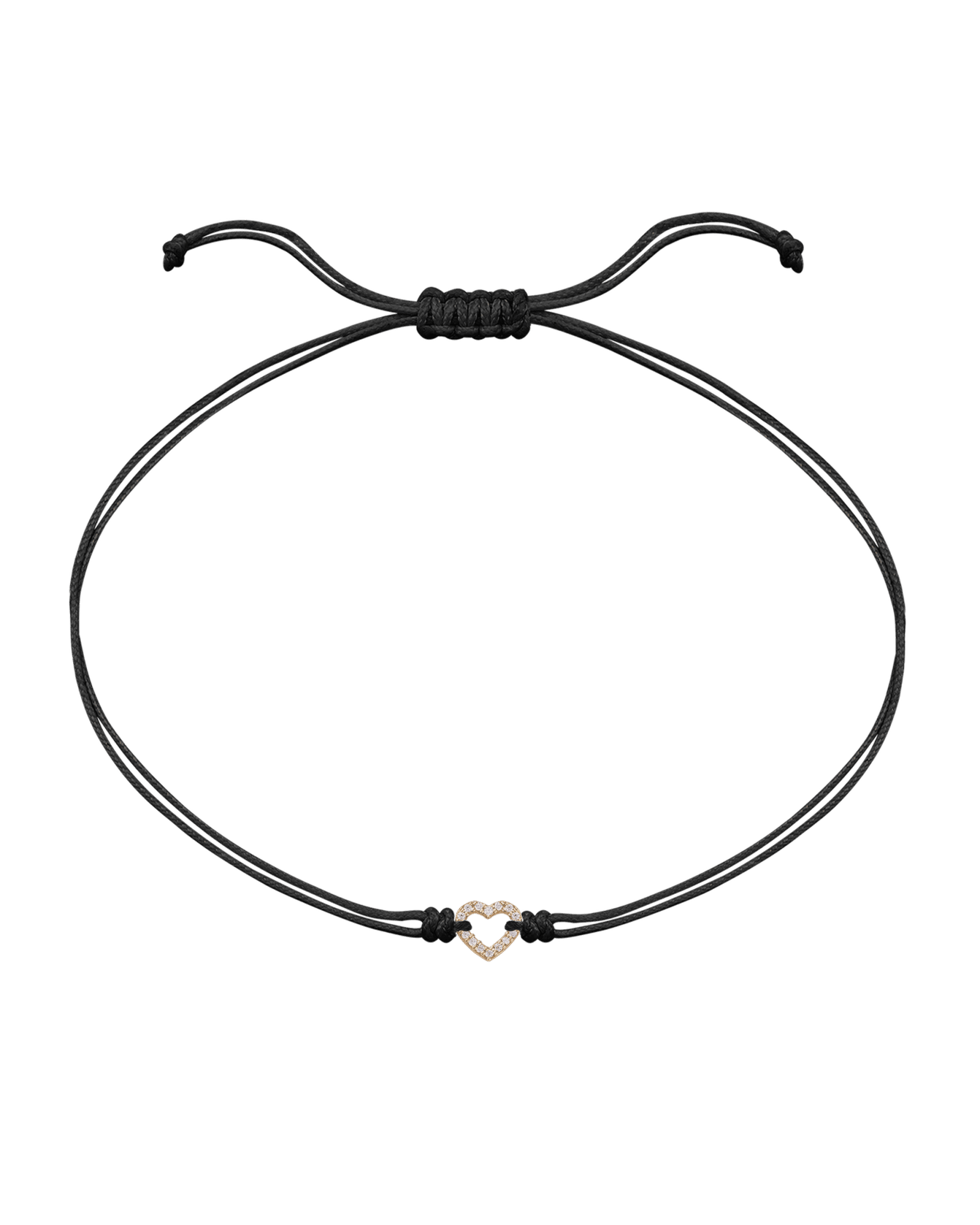 Le String of Love Mon Coeur - Or Jaune 14 carats Bracelets magal-dev Noir 