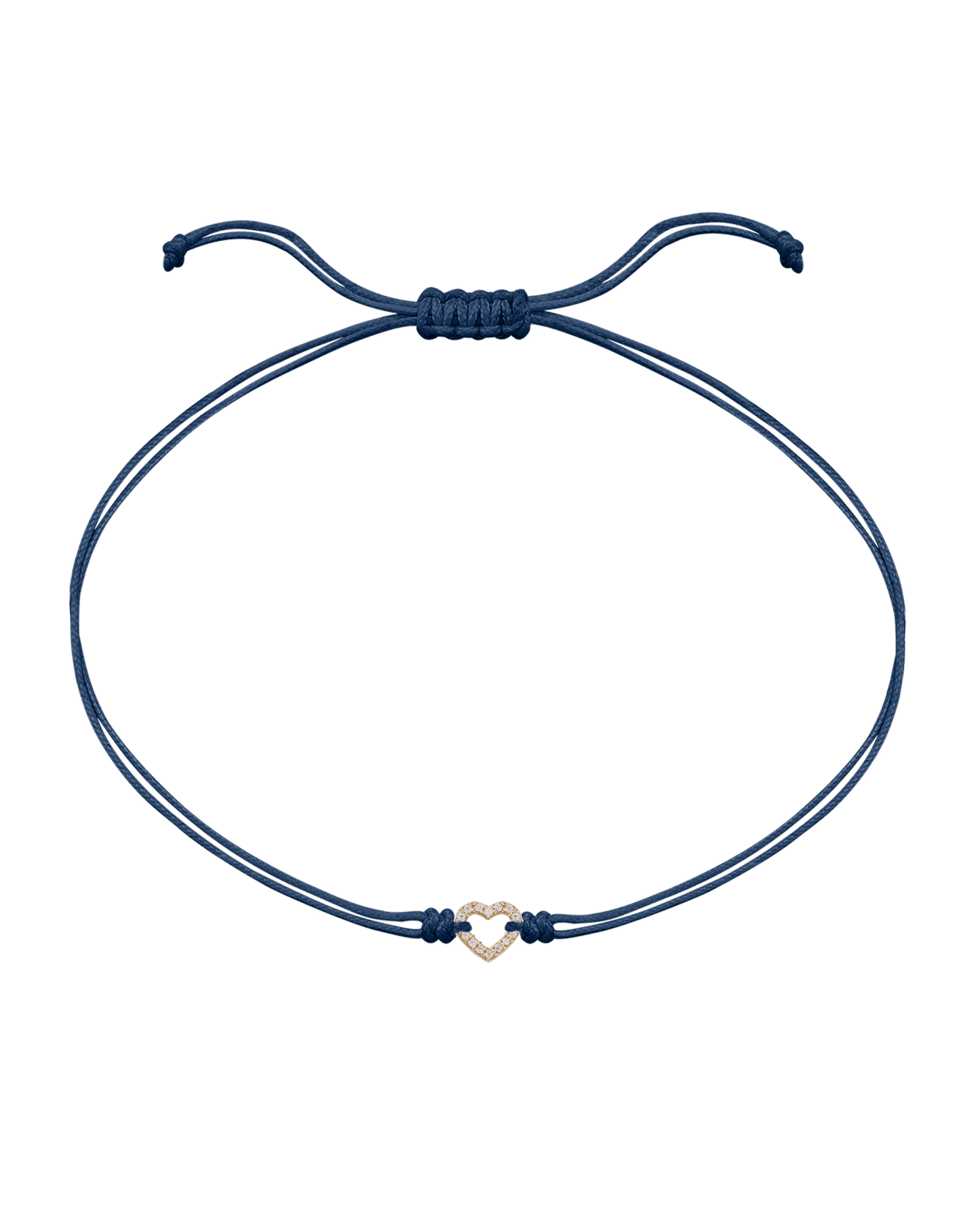 Le String of Love Mon Coeur - Or Jaune 14 carats Bracelets magal-dev Bleu Indigo 