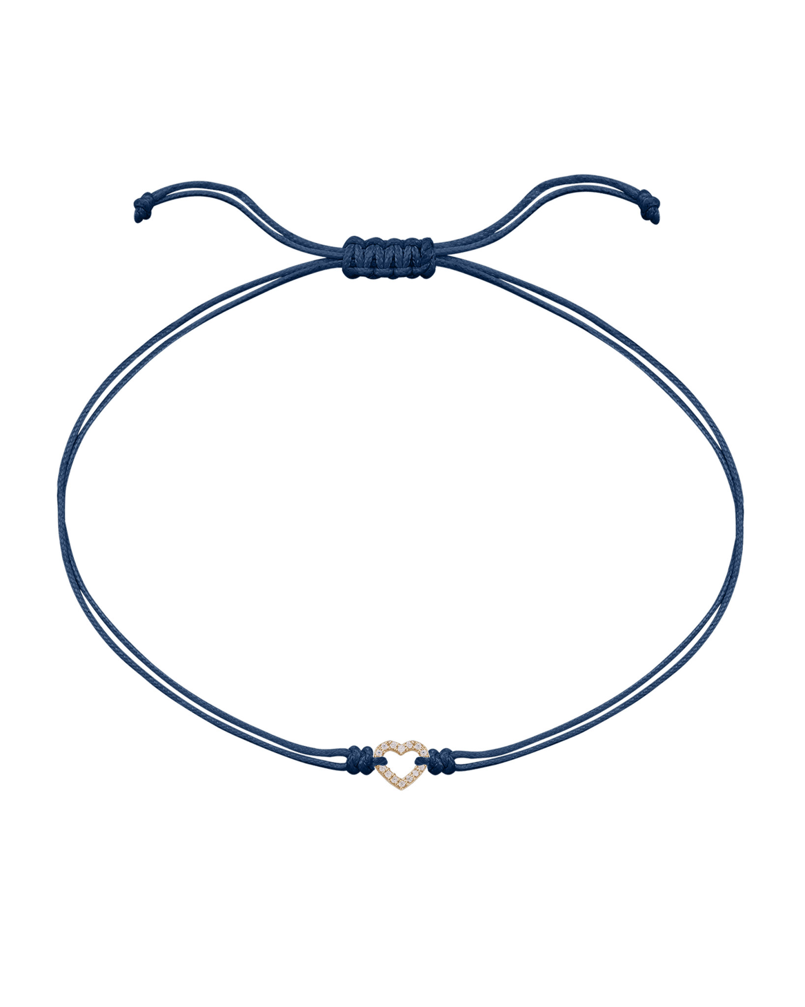 Le String of Love Mon Coeur - Or Jaune 14 carats Bracelets magal-dev Bleu Indigo 