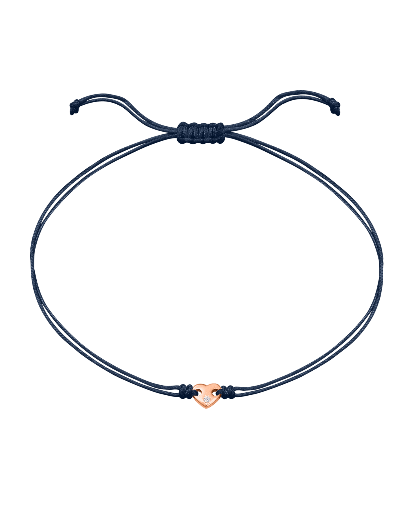 Le String of Love Coeur D'Or - Or Rose 14 carats Bracelets magal-dev Bleu Marine 