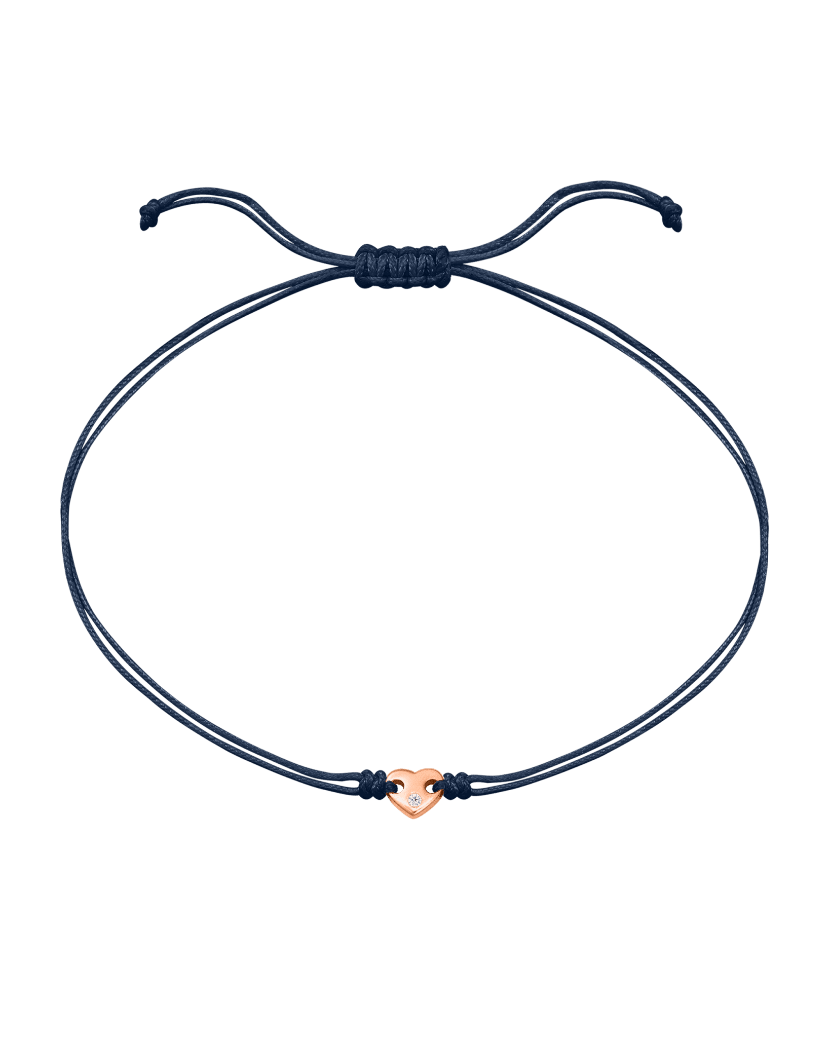 Le String of Love Coeur D'Or - Or Rose 14 carats Bracelets magal-dev Bleu Marine 