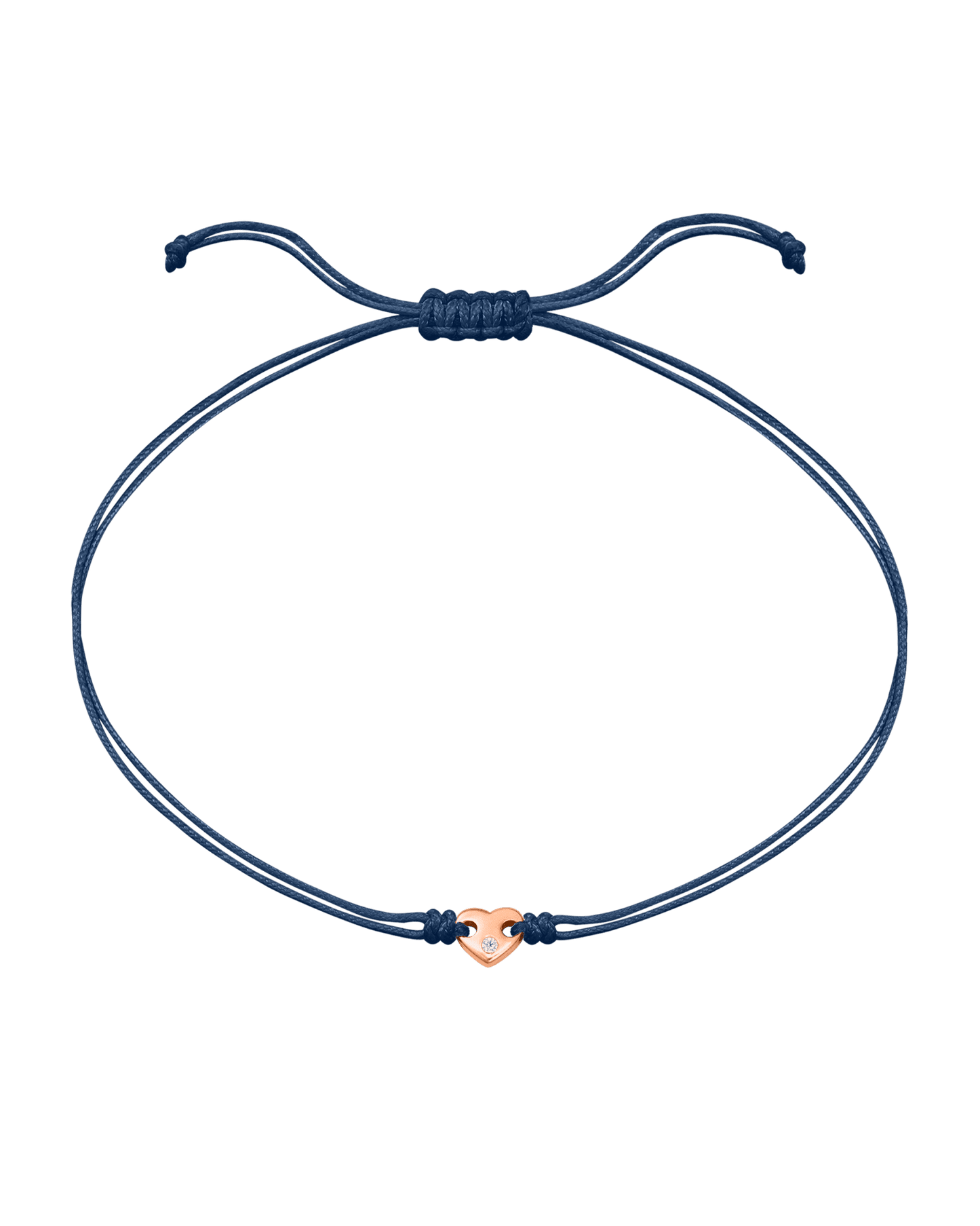 Le String of Love Coeur D'Or - Or Rose 14 carats Bracelets magal-dev Bleu Indigo 