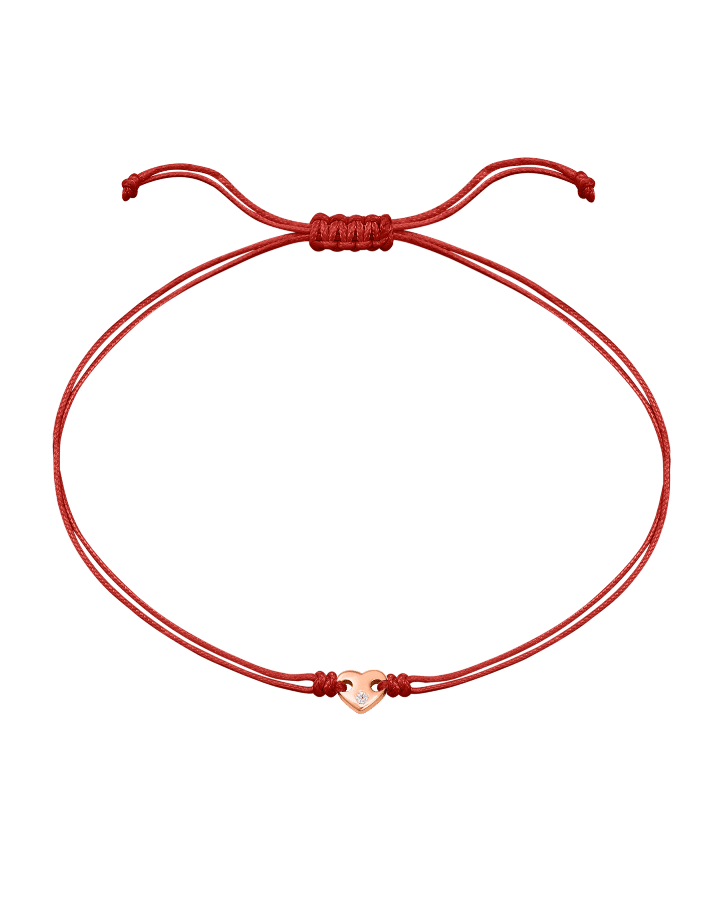 Le String of Love Coeur D'Or - Or Rose 14 carats Bracelets magal-dev Rouge 