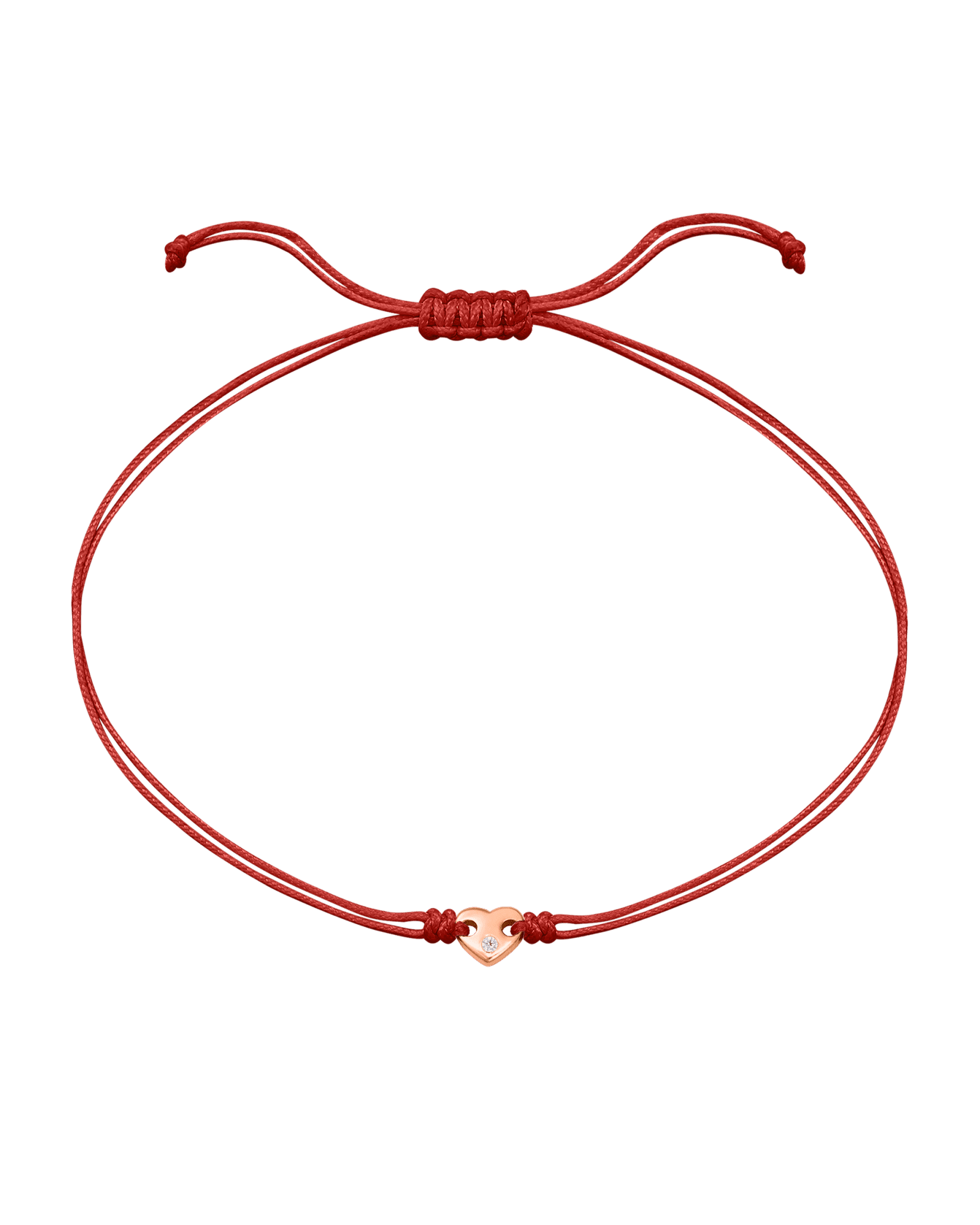 Le String of Love Coeur D'Or - Or Rose 14 carats Bracelets magal-dev Rouge 