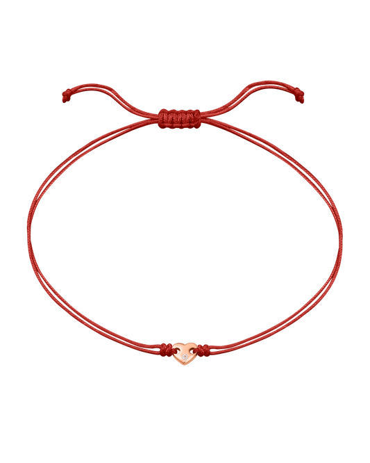 Le String of Love Coeur D'Or - Or Rose 14 carats Bracelets magal-dev Rouge 