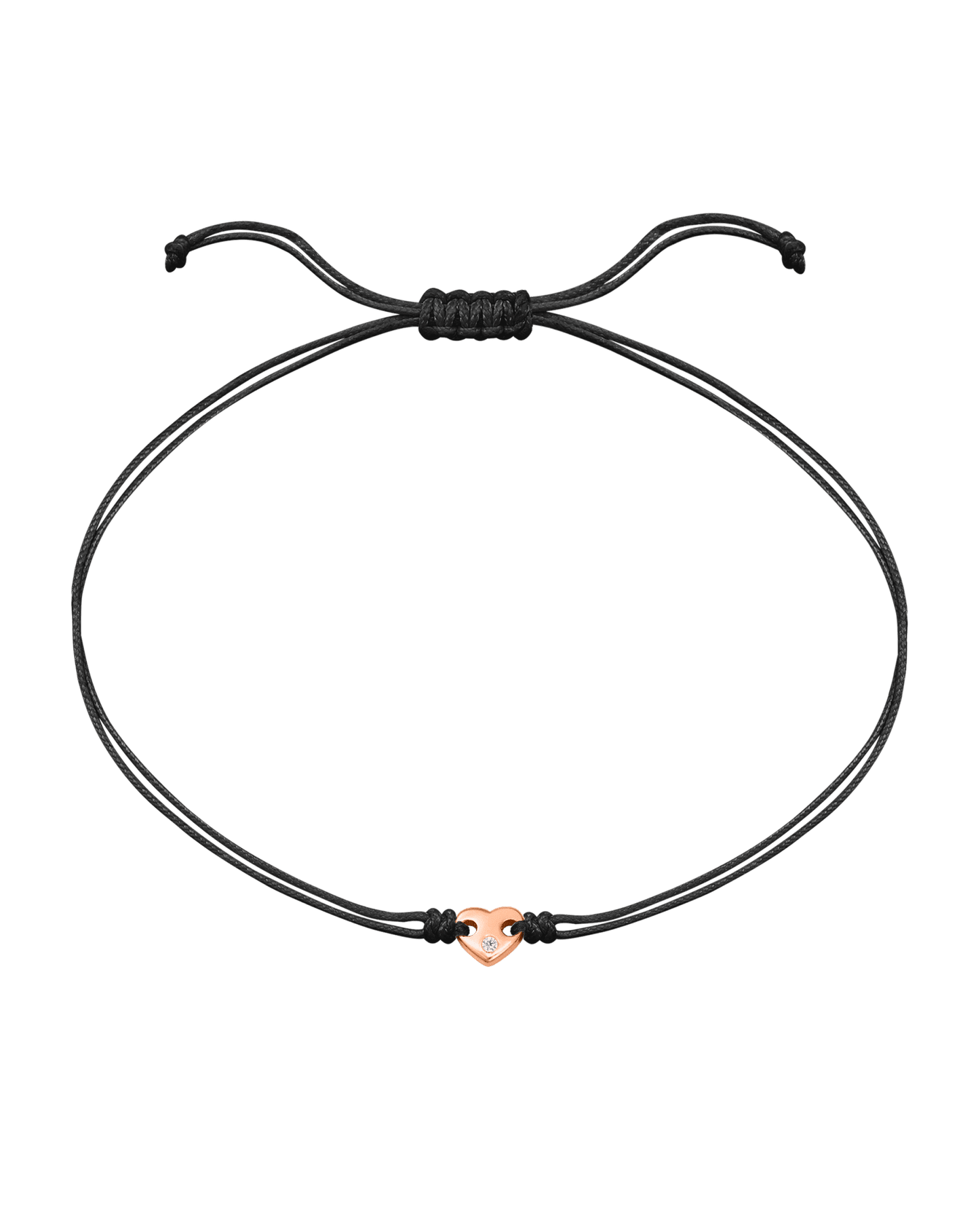 Le String of Love Coeur D'Or - Or Rose 14 carats Bracelets magal-dev Noir 