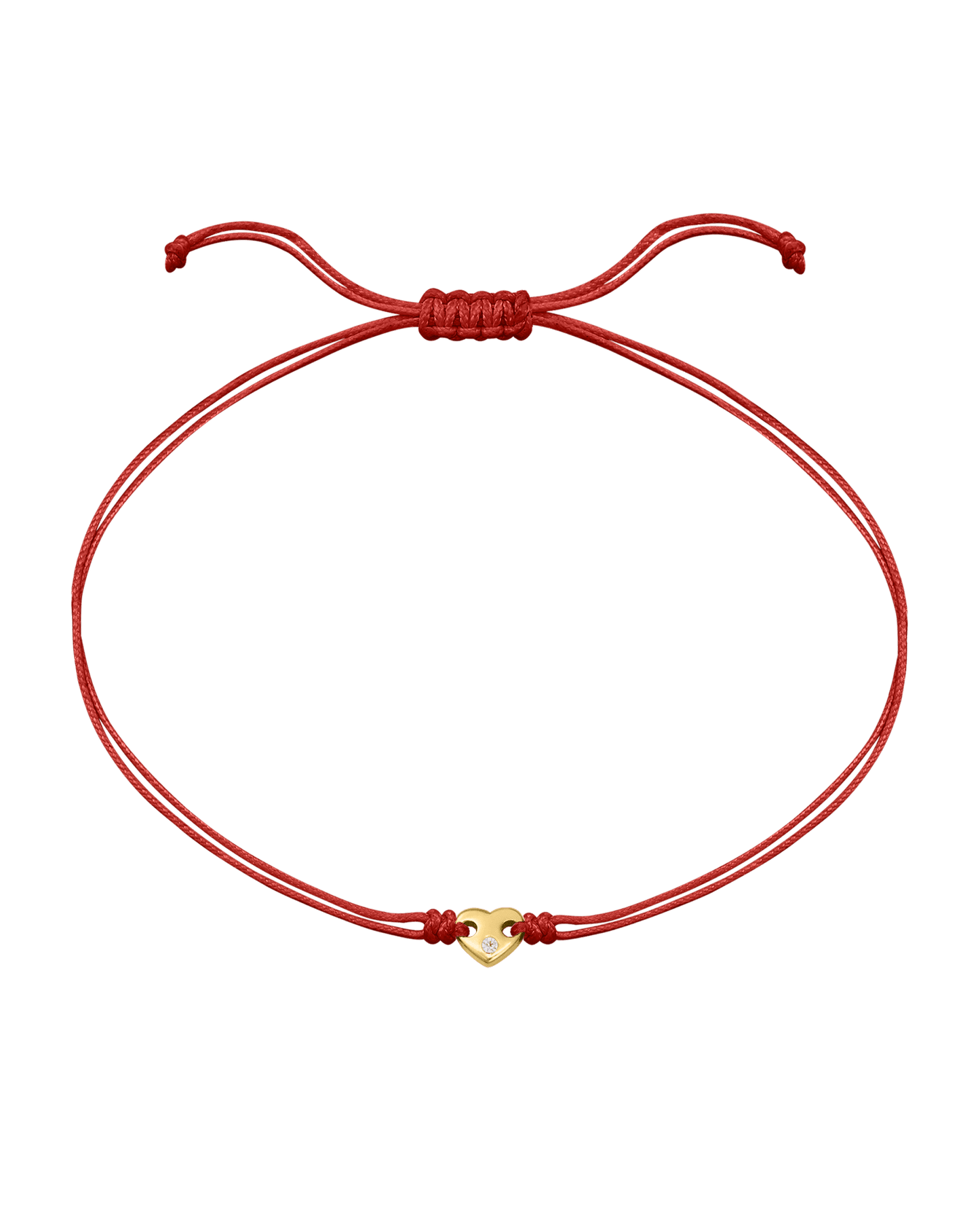 Le String of Love Coeur D'Or - Or Jaune 14 carats Bracelets magal-dev Rouge 