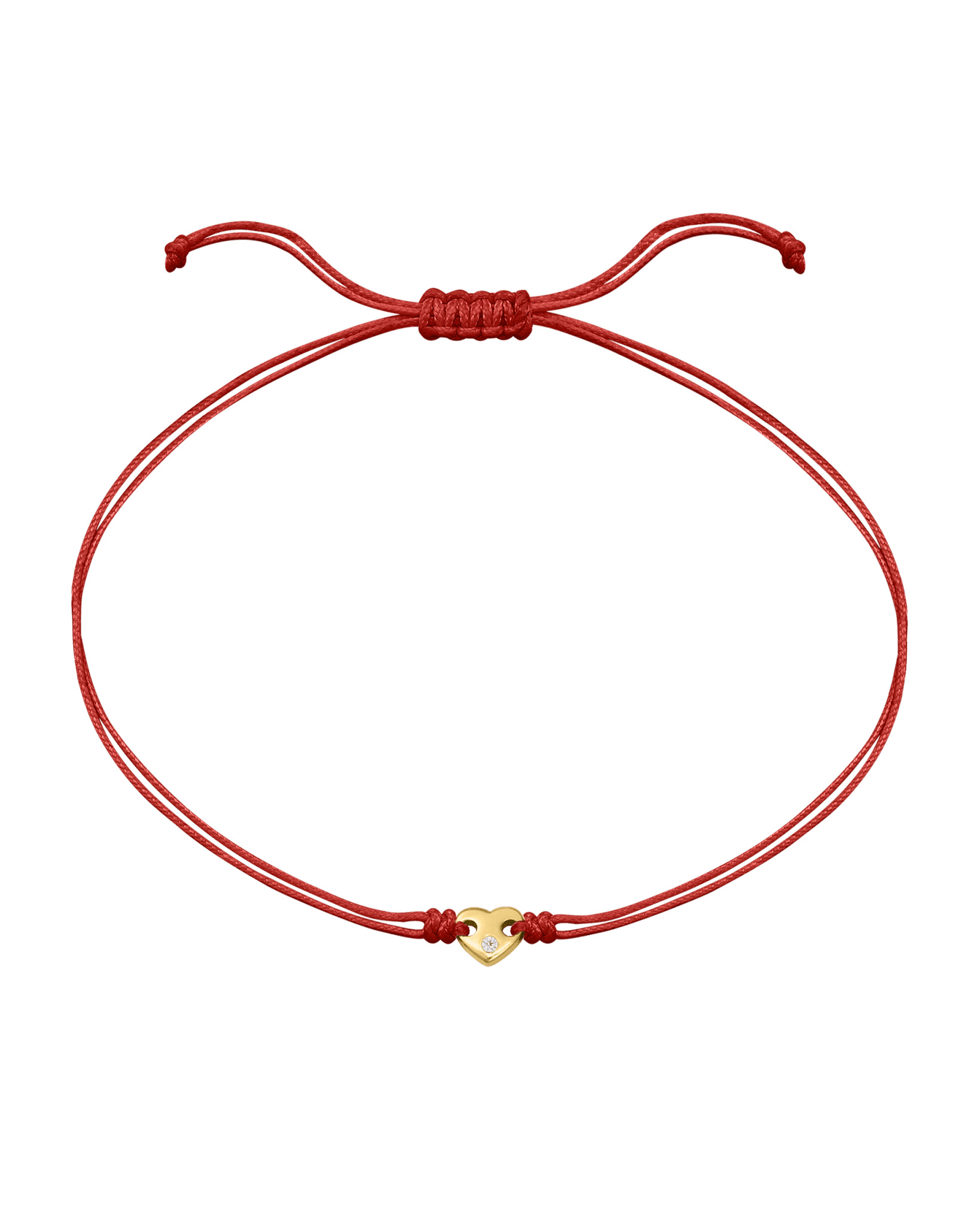 Le String of Love Coeur D'Or - Or Jaune 14 carats Bracelets magal-dev Rouge 