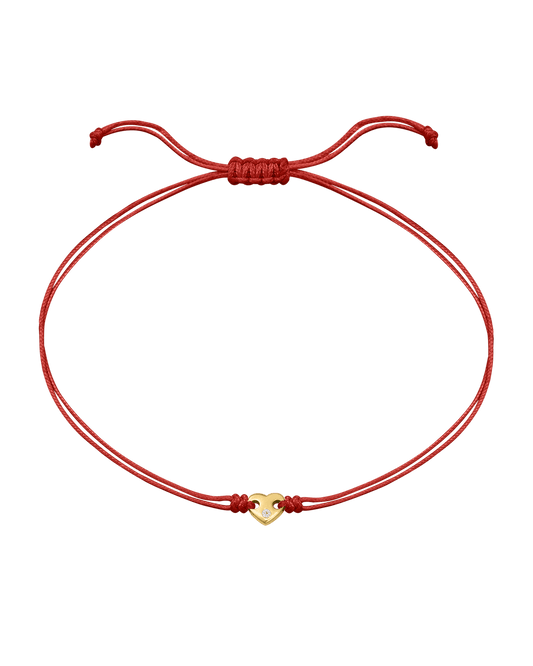 Le String of Love Coeur D'Or - Or Jaune 14 carats Bracelets magal-dev Rouge 