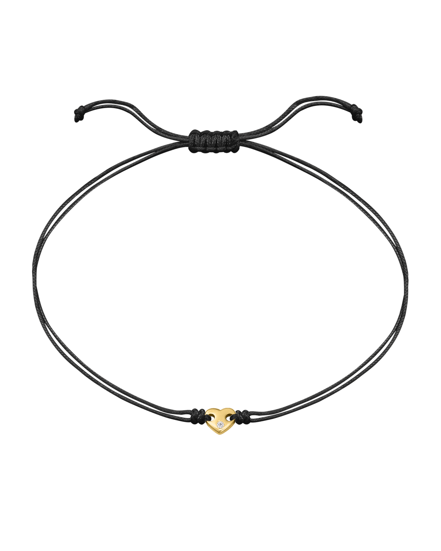 Le String of Love Coeur D'Or - Or Jaune 14 carats Bracelets magal-dev Noir 