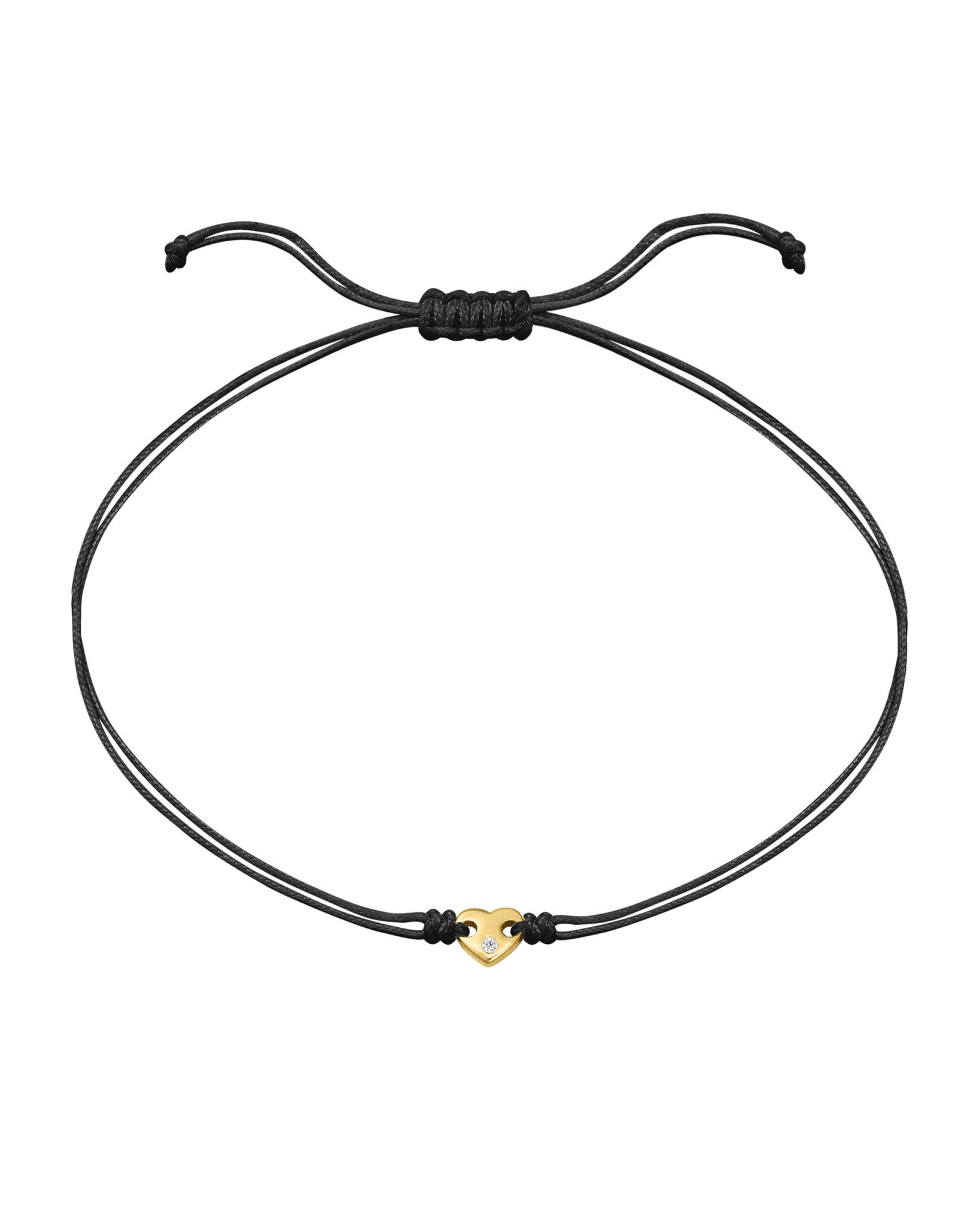 Le String of Love Coeur D'Or - Or Jaune 14 carats Bracelets magal-dev Noir 