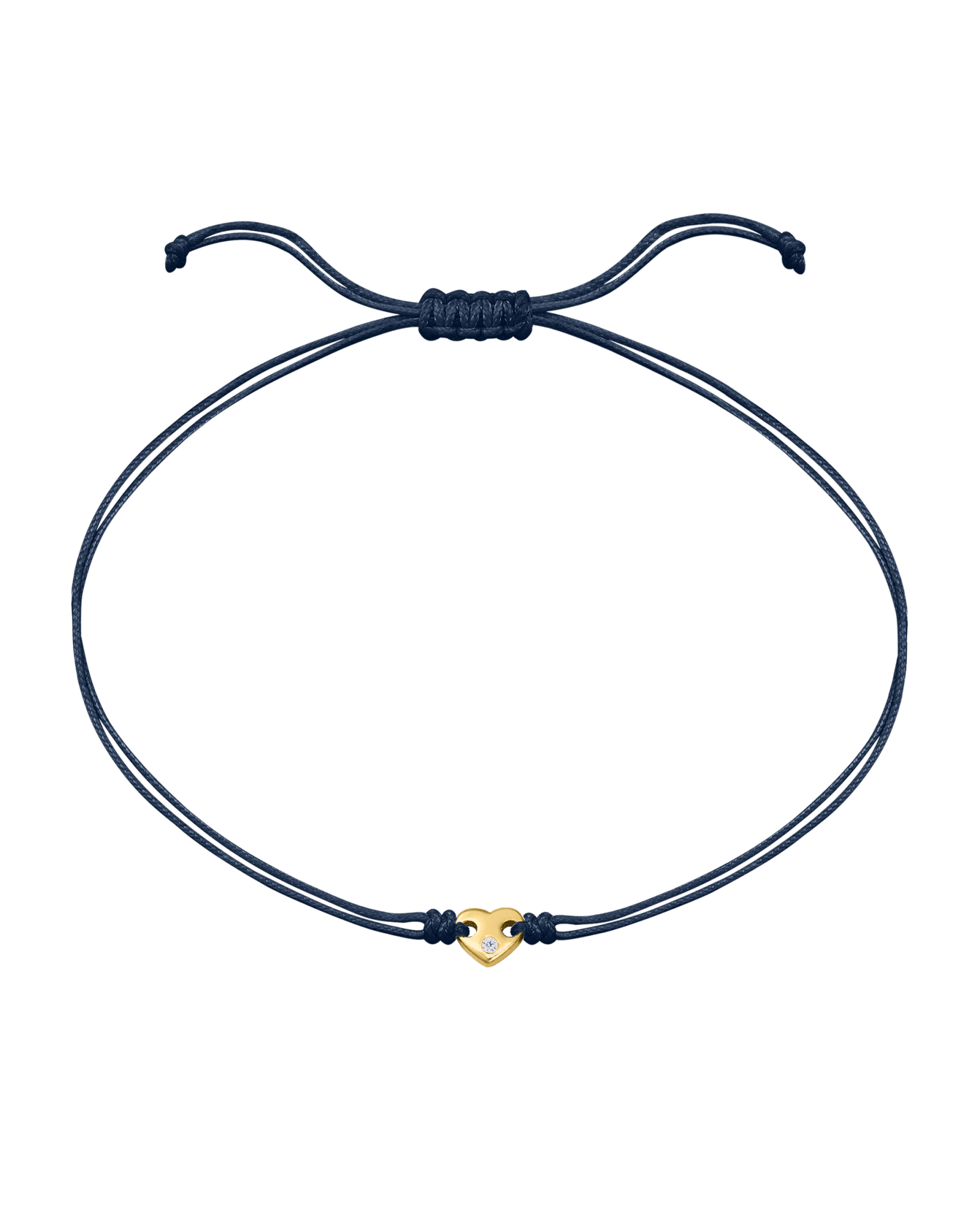 Le String of Love Coeur D'Or - Or Jaune 14 carats Bracelets magal-dev Bleu Marine 