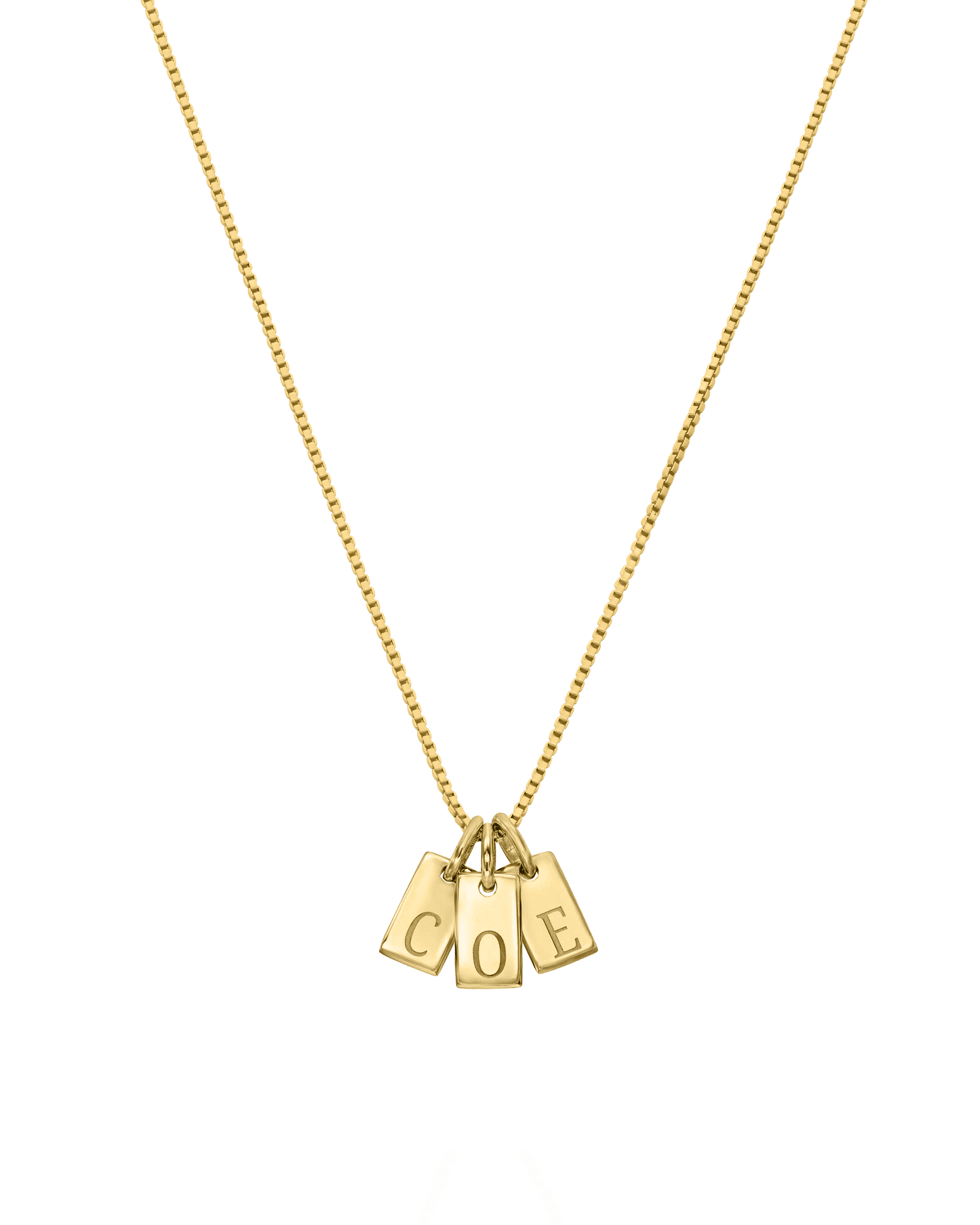 Collier Mini Plaque Initiale(s) - Or Rose Plaqué 18 carats Necklaces Gold Vermeil 