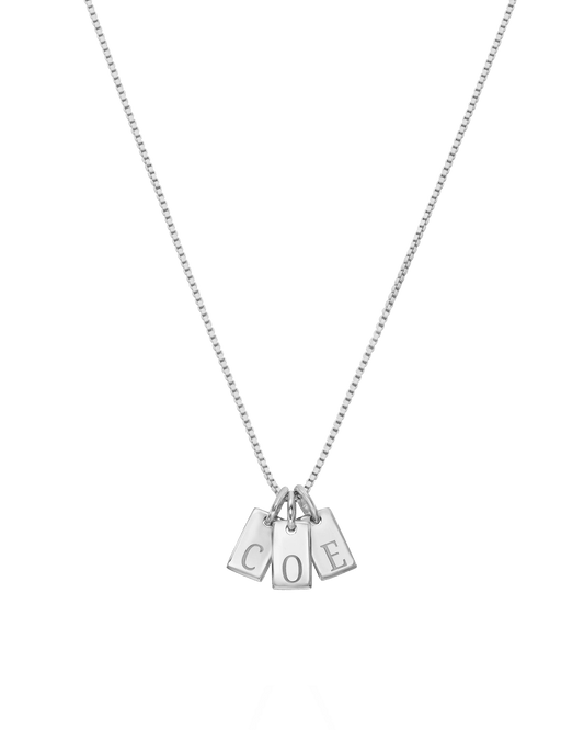 Collier Mini Plaque Initiale(s) - Argent 925 Necklaces 925 Silver 1 Plaque 40cm 