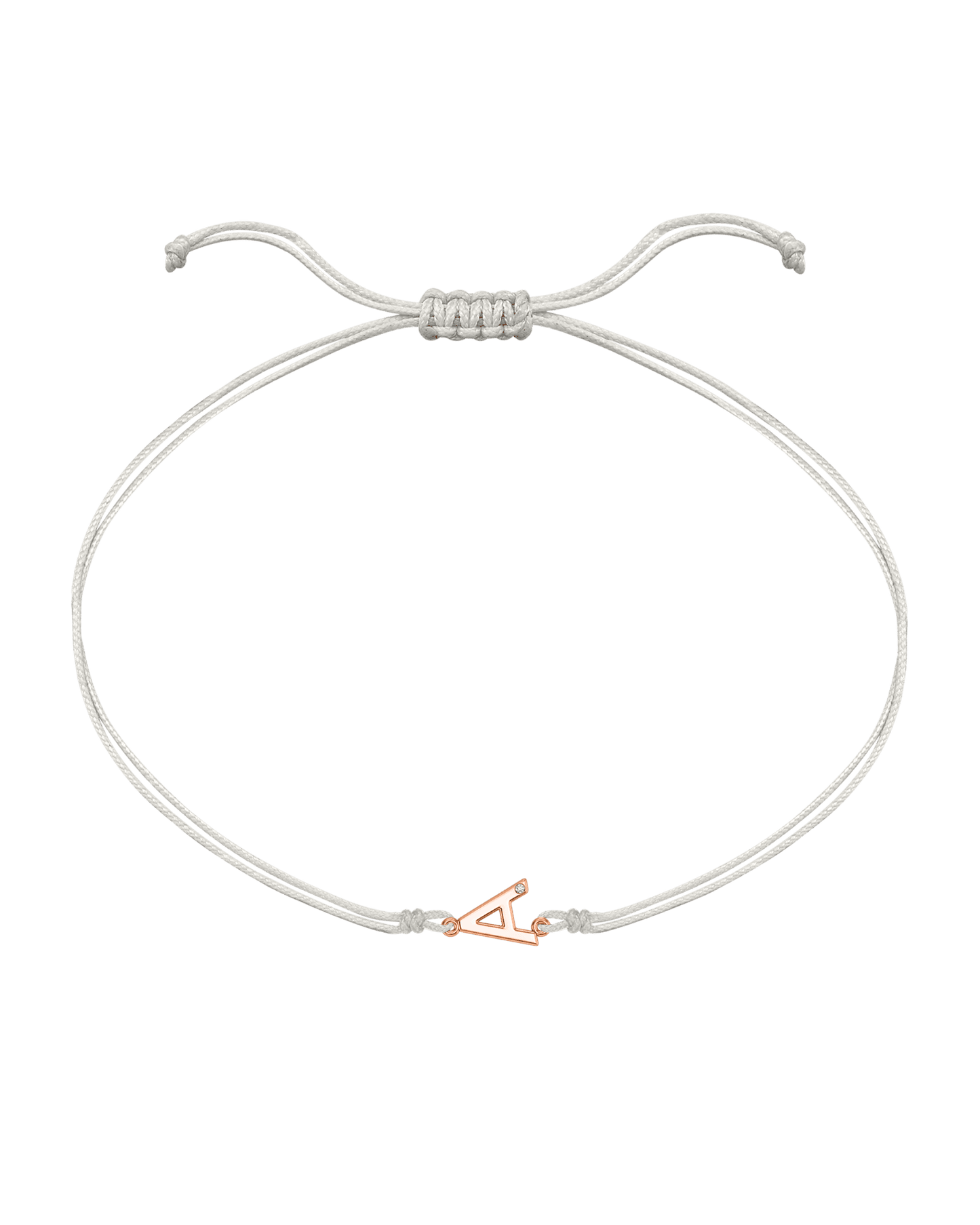 Le String of Love Initiale - Or Rose 14 carats Bracelets 14K Solid Gold Perle 