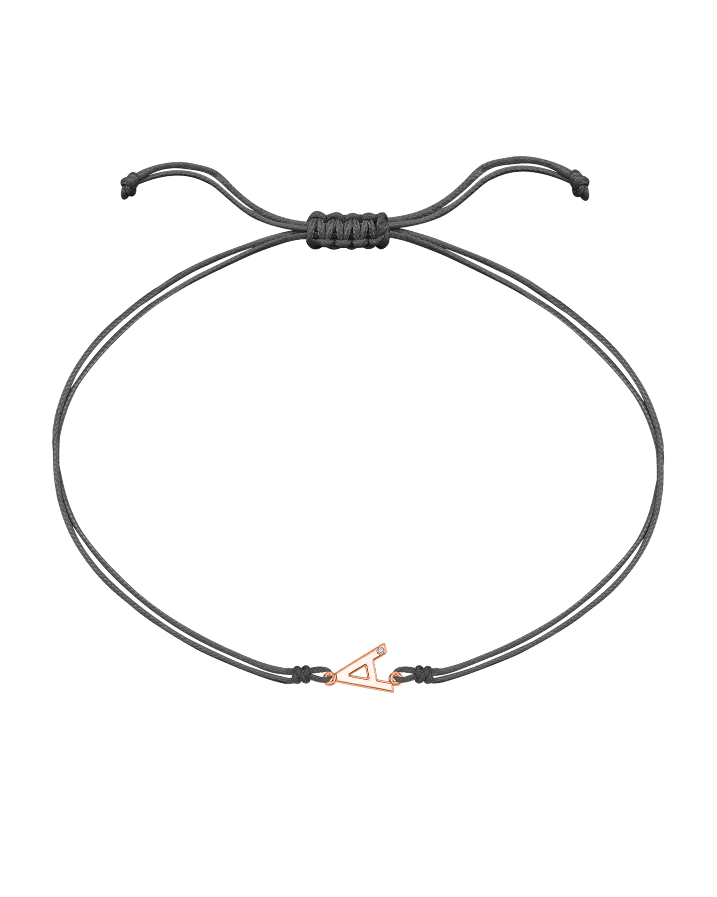 Le String of Love Initiale - Or Rose 14 carats Bracelets 14K Solid Gold Gris 