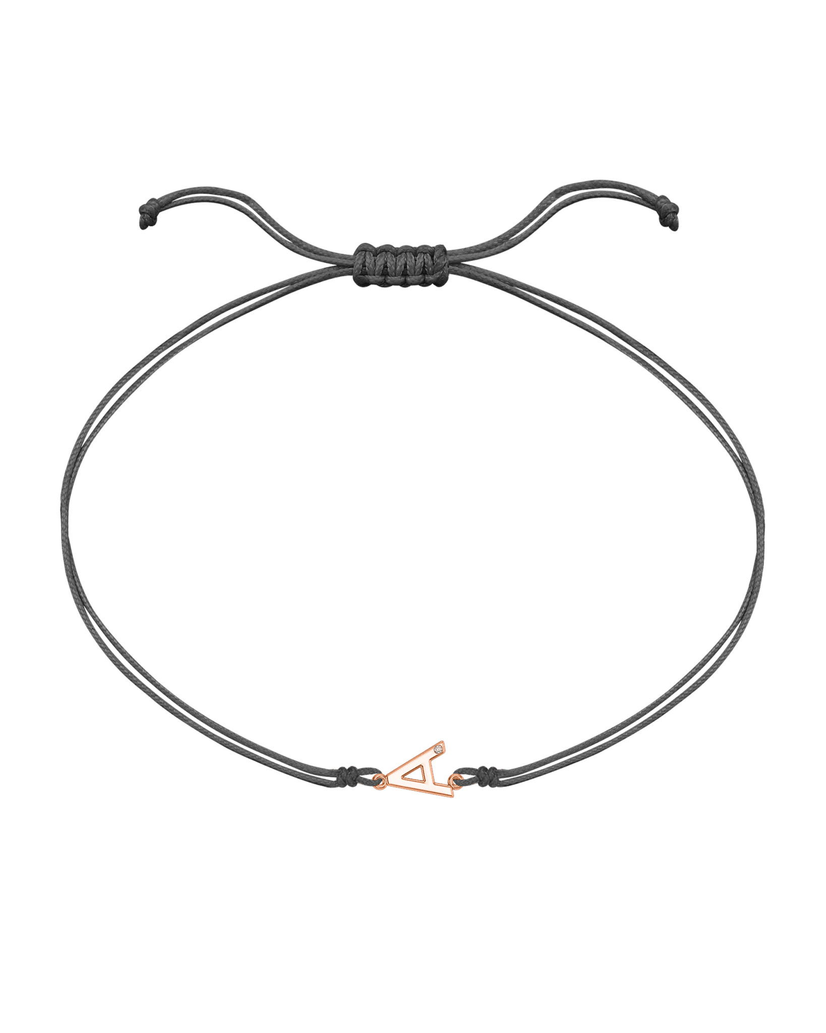 Le String of Love Initiale - Or Rose 14 carats Bracelets 14K Solid Gold Gris 