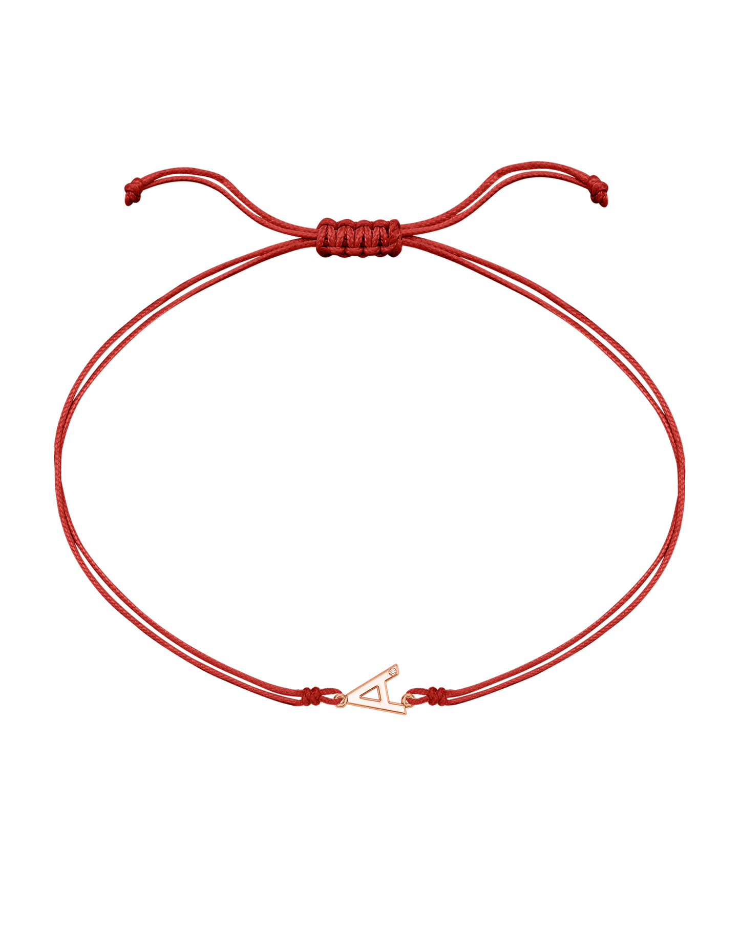 Le String of Love Initiale - Or Rose 14 carats Bracelets 14K Solid Gold Rouge 