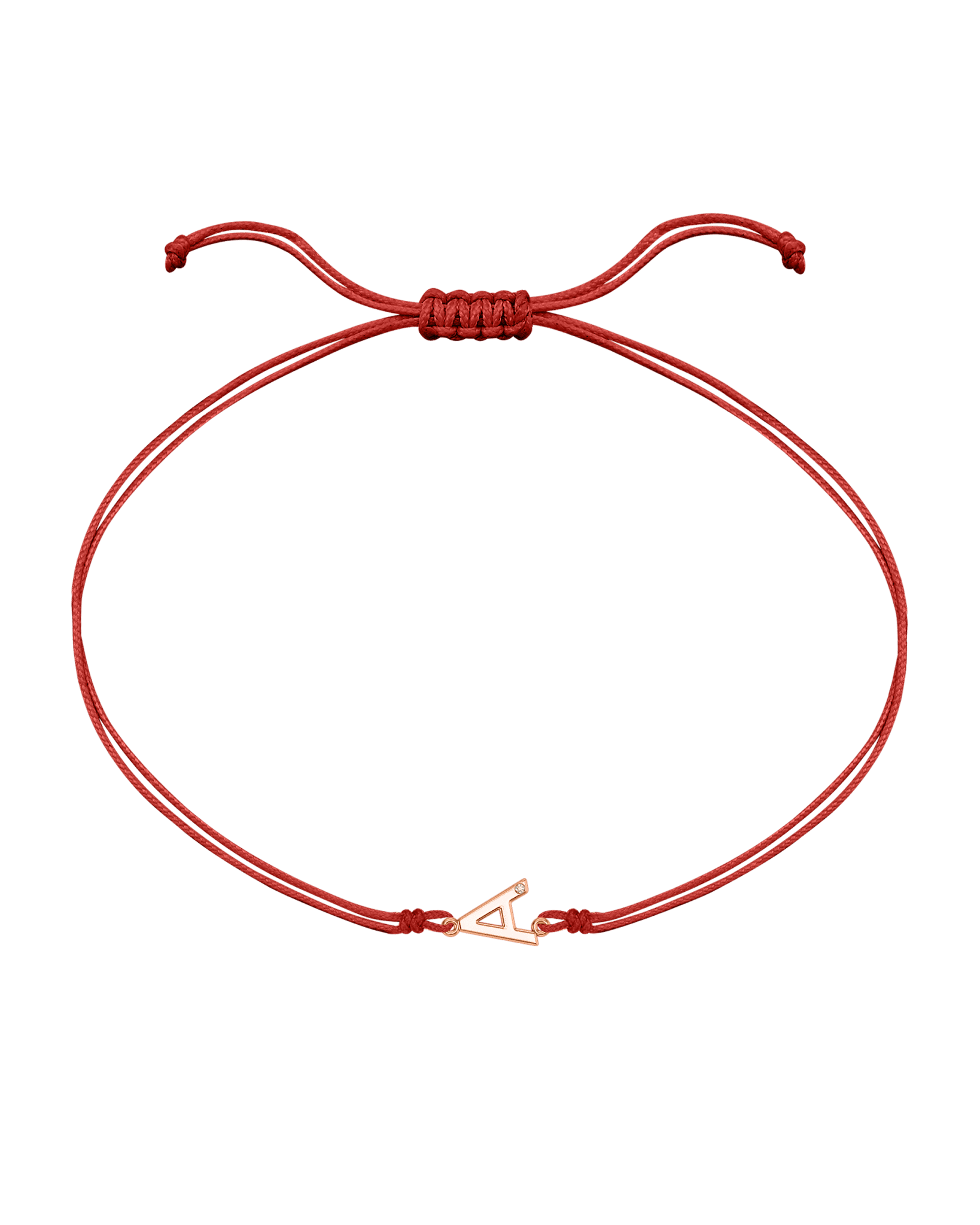 Le String of Love Initiale - Or Rose 14 carats Bracelets 14K Solid Gold Rouge 