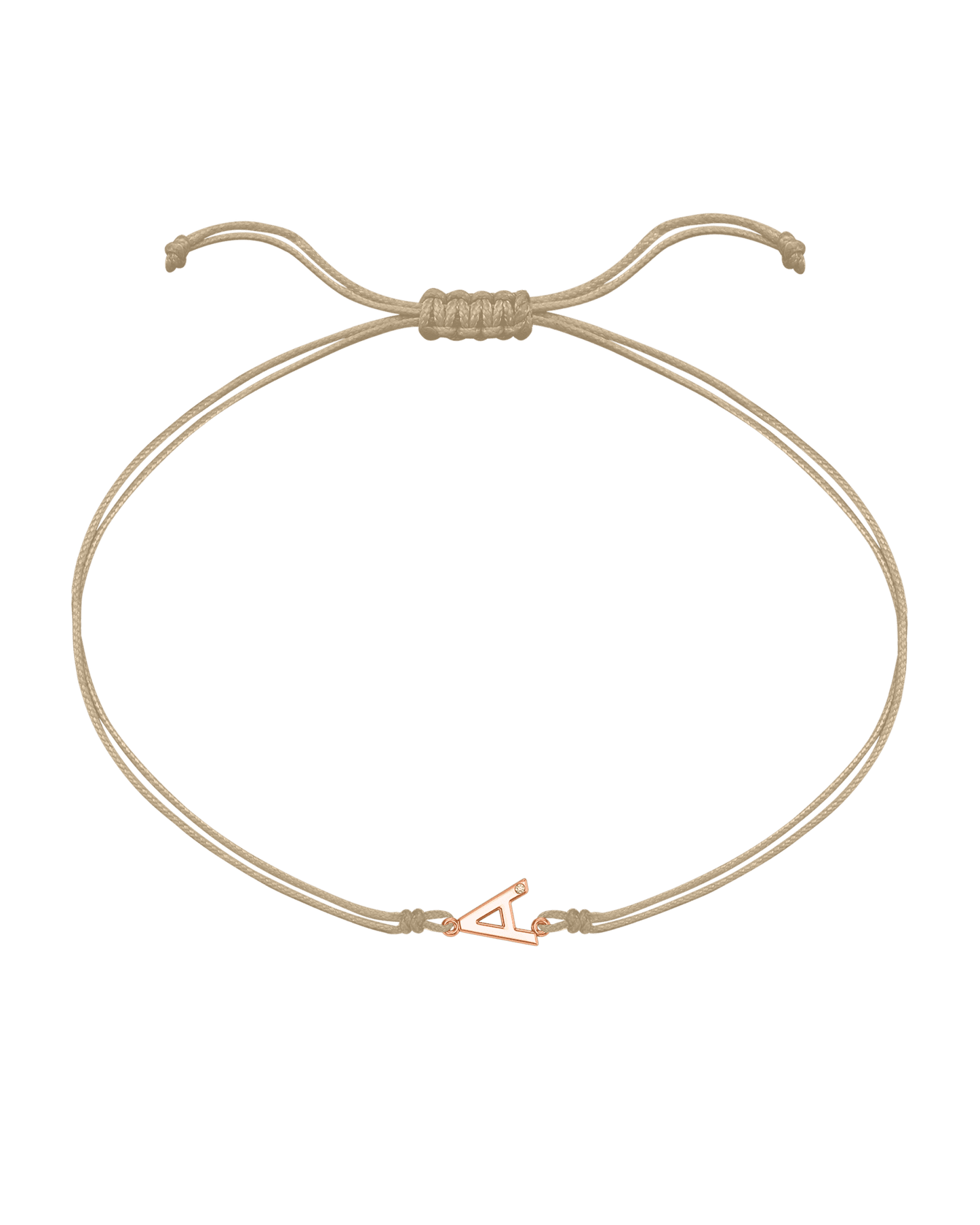 Le String of Love Initiale - Or Rose 14 carats Bracelets 14K Solid Gold Sable 