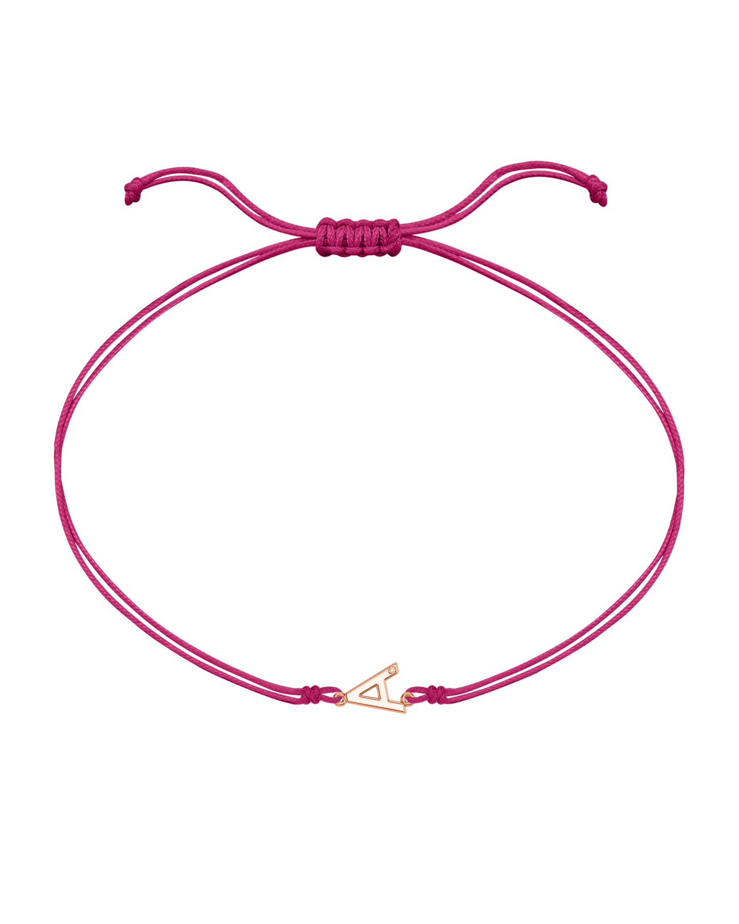 Le String of Love Initiale - Or Rose 14 carats Bracelets 14K Solid Gold Rose 