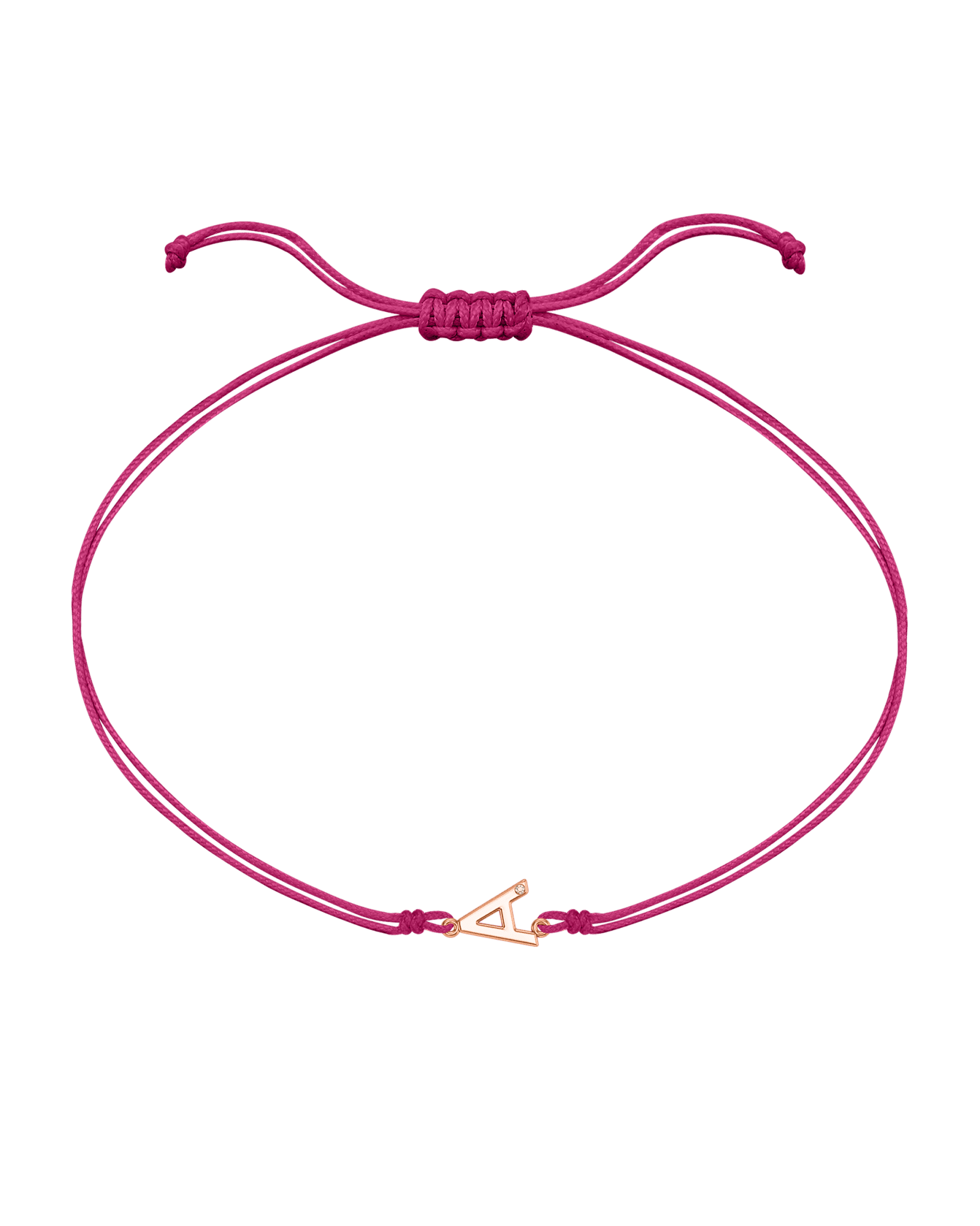 Le String of Love Initiale - Or Rose 14 carats Bracelets 14K Solid Gold Rose 