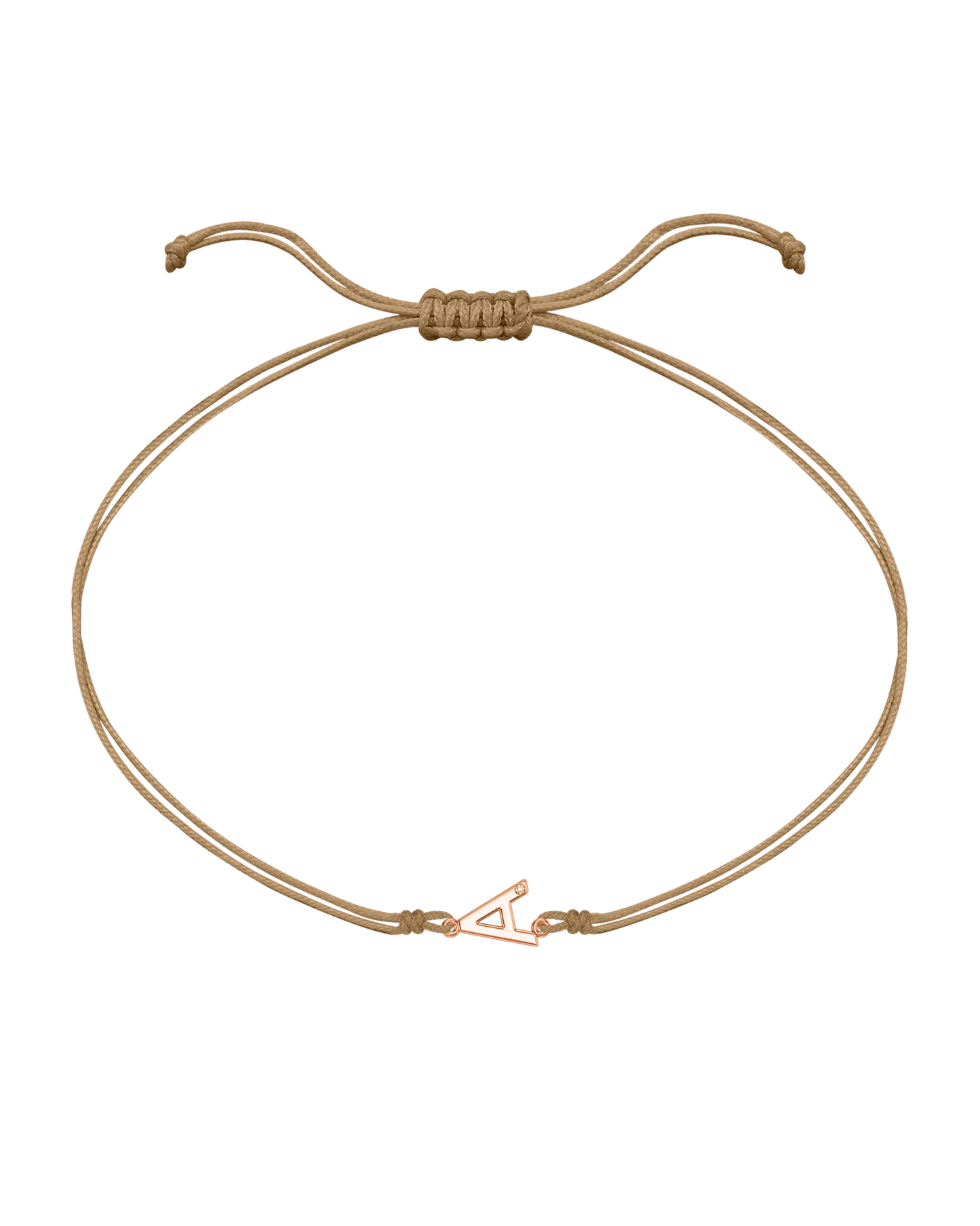 Le String of Love Initiale - Or Rose 14 carats Bracelets 14K Solid Gold Camel 