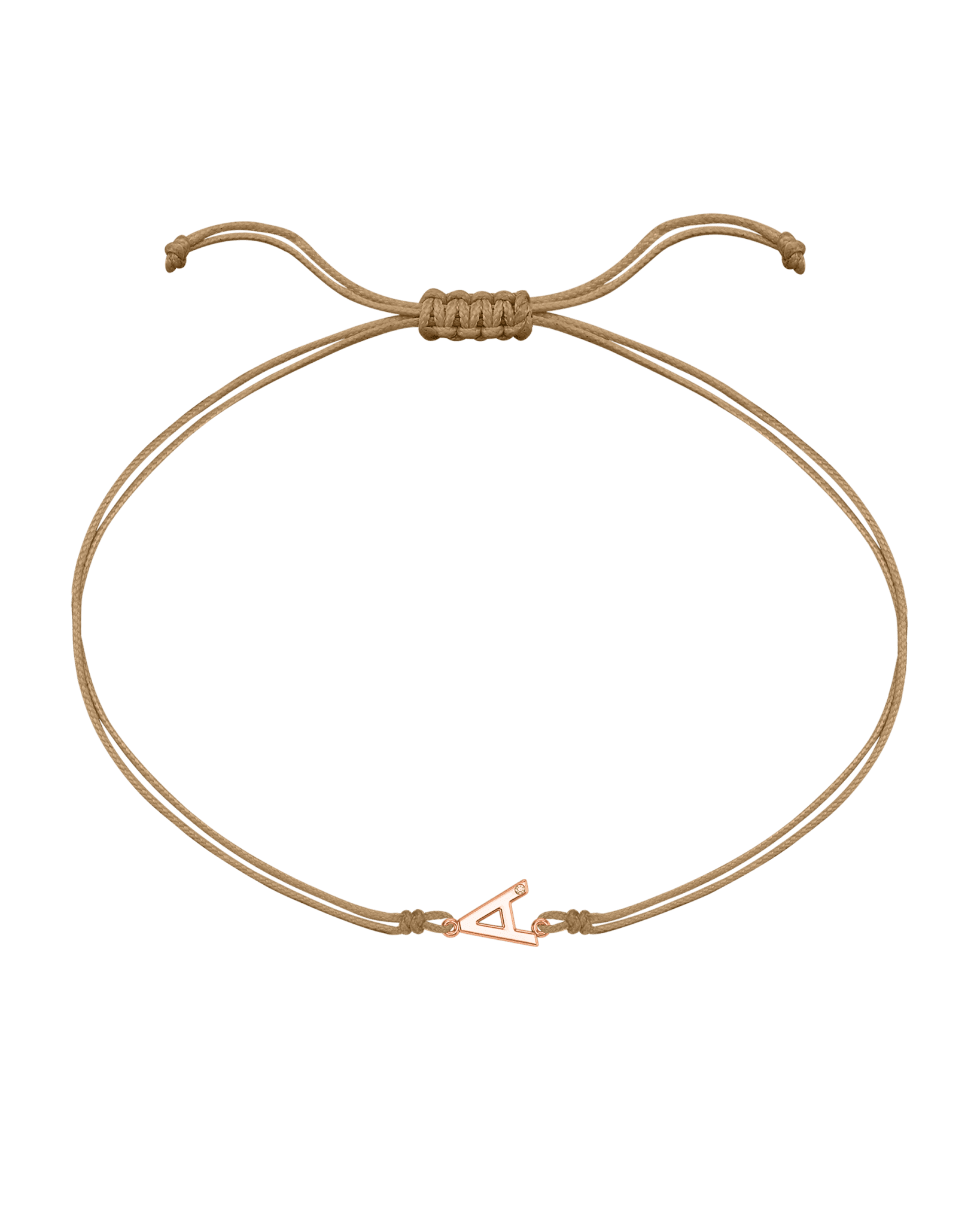 Le String of Love Initiale - Or Rose 14 carats Bracelets 14K Solid Gold Camel 