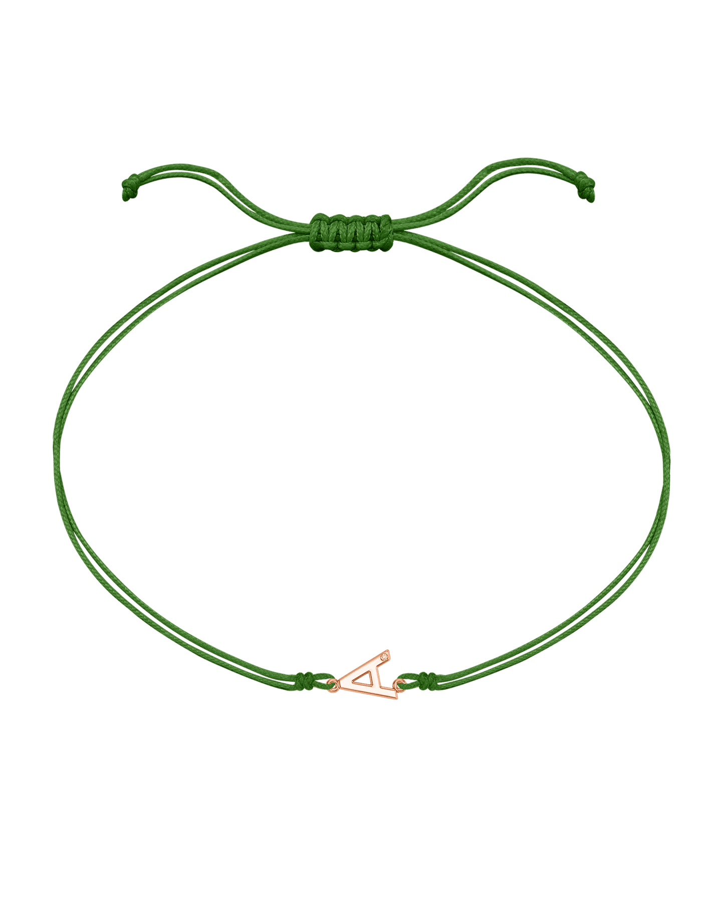 Le String of Love Initiale - Or Rose 14 carats Bracelets 14K Solid Gold Menthe 