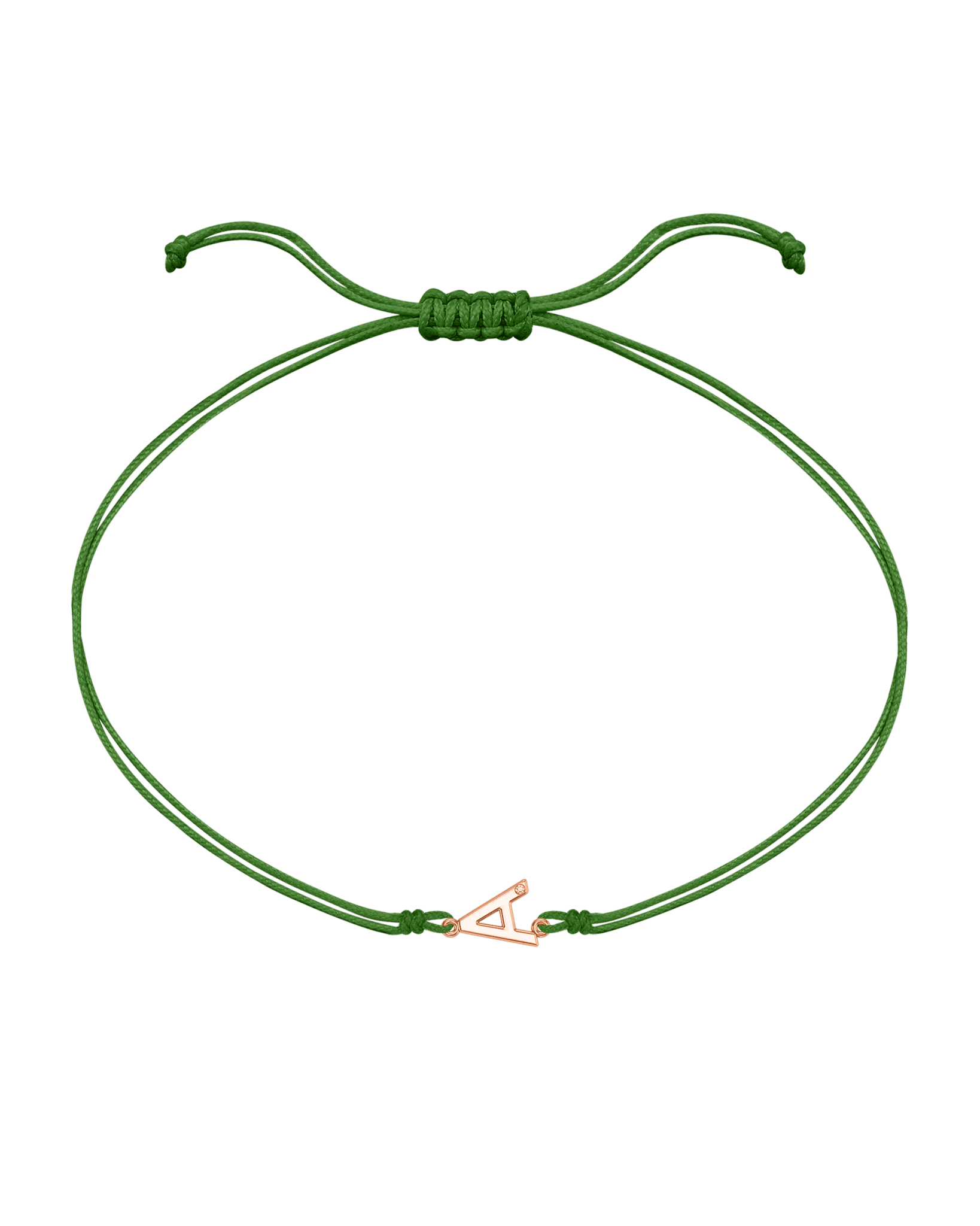 Le String of Love Initiale - Or Rose 14 carats Bracelets 14K Solid Gold Menthe 