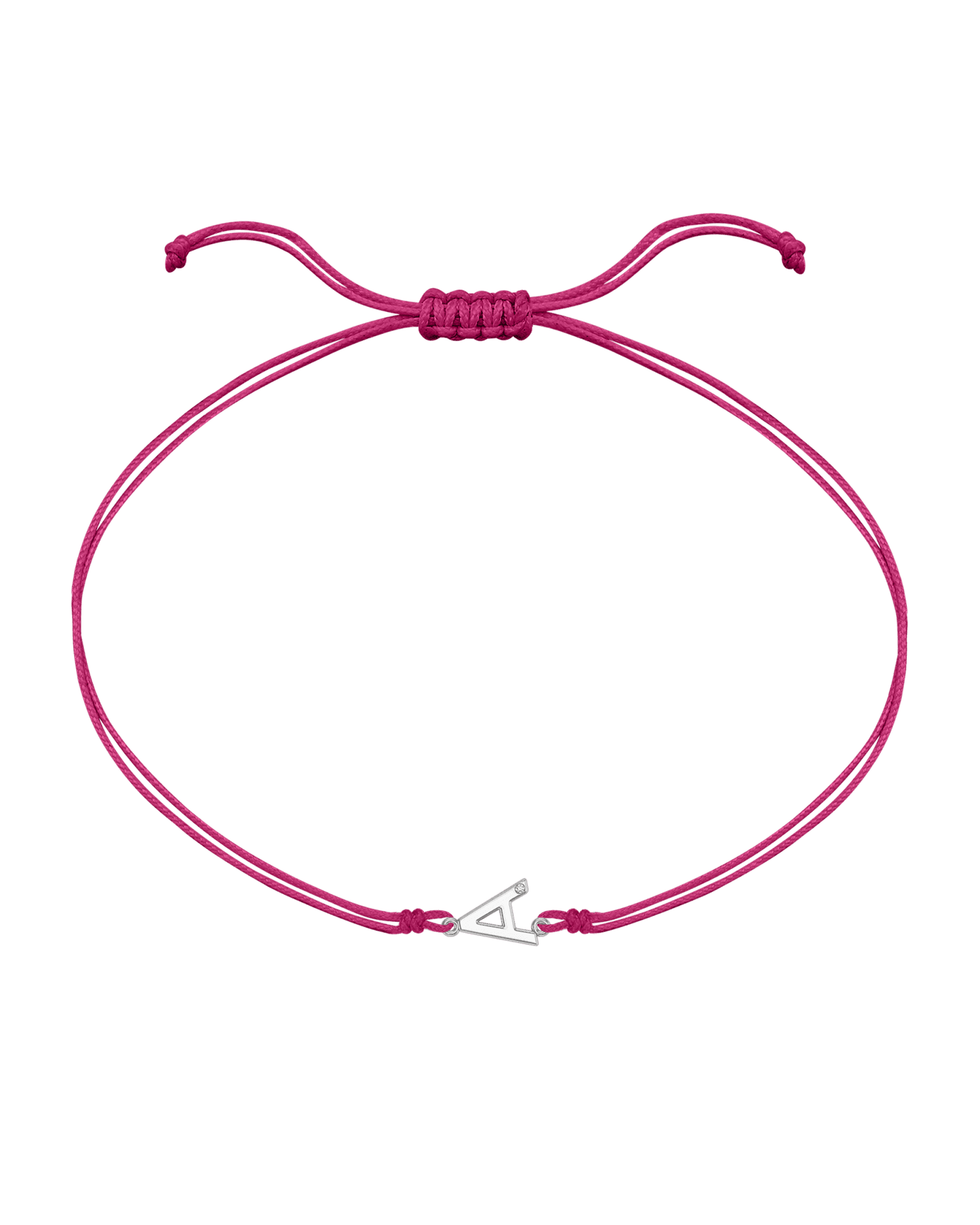 Le String of Love Initiale - Or Blanc 14 carats Bracelets 14K Solid Gold Rose 