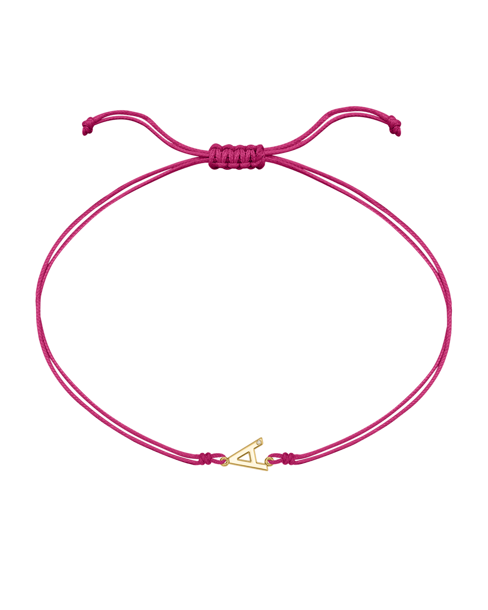 Le String of Love Initiale - Or Jaune 14 carats Bracelets 14K Solid Gold Rose 