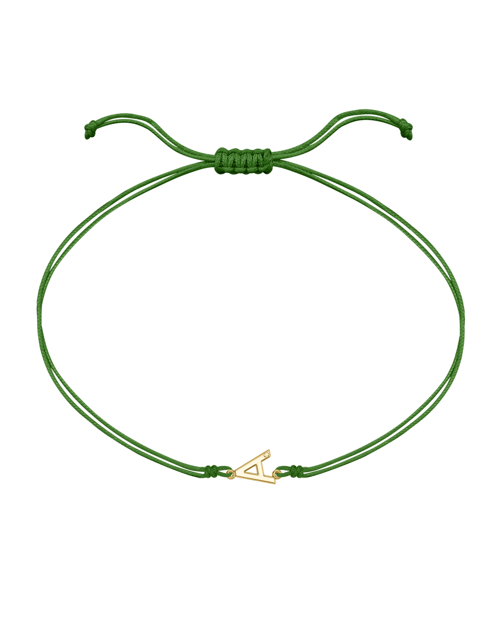 Le String of Love Initiale - Or Jaune 14 carats Bracelets 14K Solid Gold Menthe 