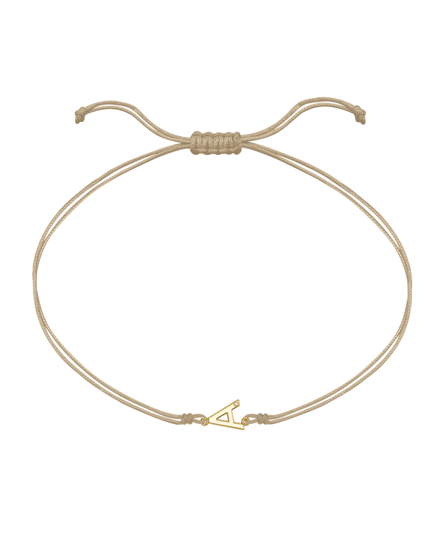 Le String of Love Initiale - Or Jaune 14 carats Bracelets 14K Solid Gold Sable 