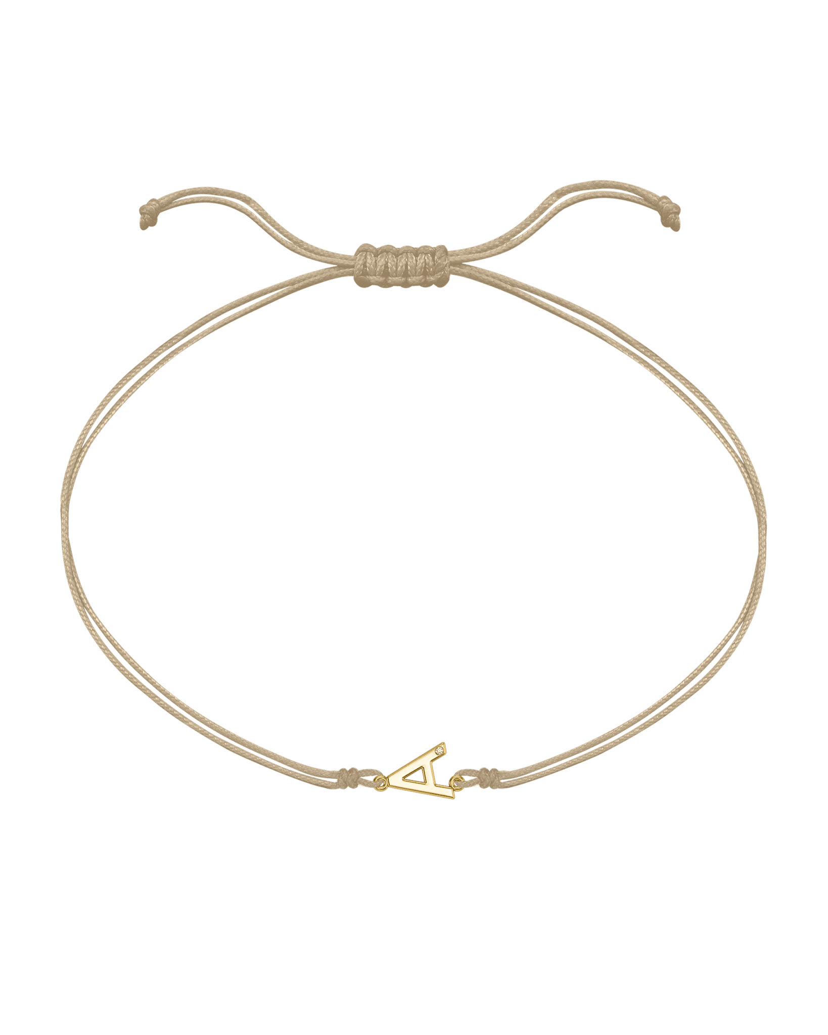 Le String of Love Initiale - Or Jaune 14 carats Bracelets 14K Solid Gold Sable 