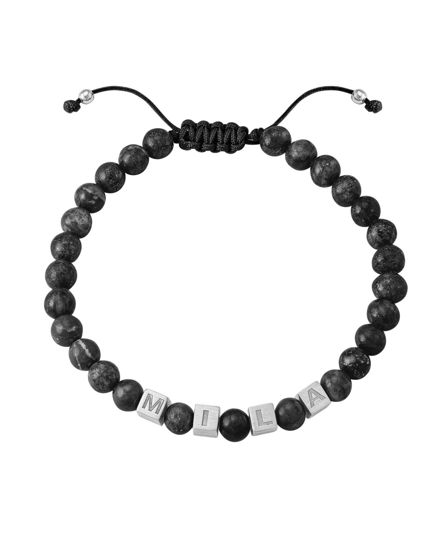 Bracelet Alpha Cubes - Argent 925 Bracelets magal-dev Perle de Lave Grise (Rupture de Stock) 1 