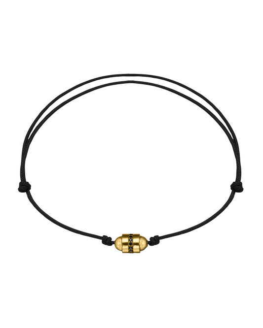 Bracelet Talisman & Diamant Noir - Or Jaune 14 carats Bracelets magal-dev Noir 