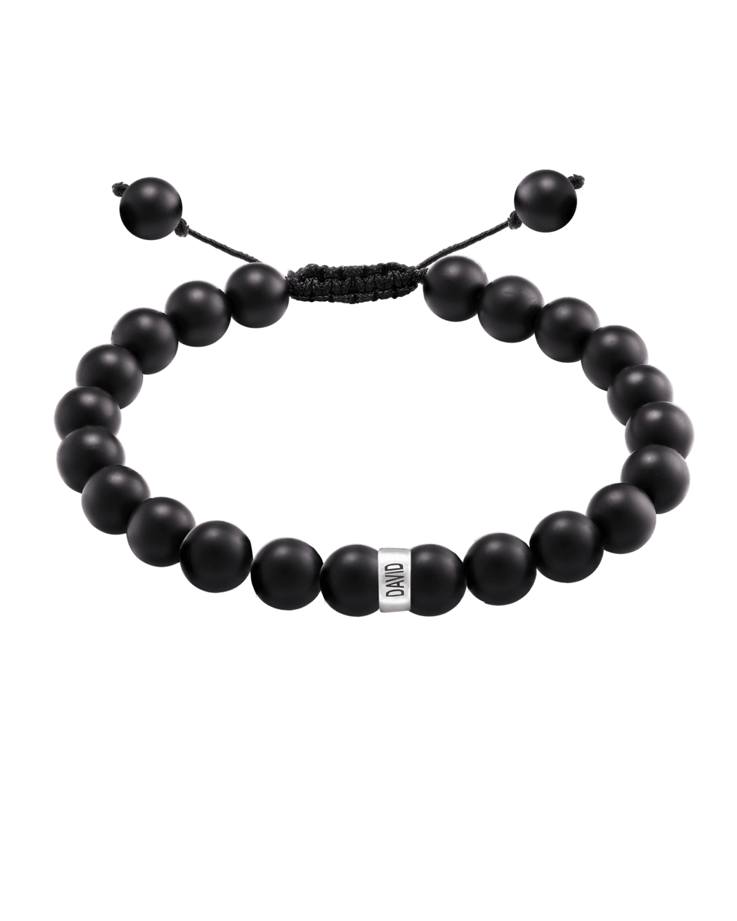 Bracelet Onyx Naturel Personnalisable - Argent 925 Bracelets magal-dev 1 Lien 