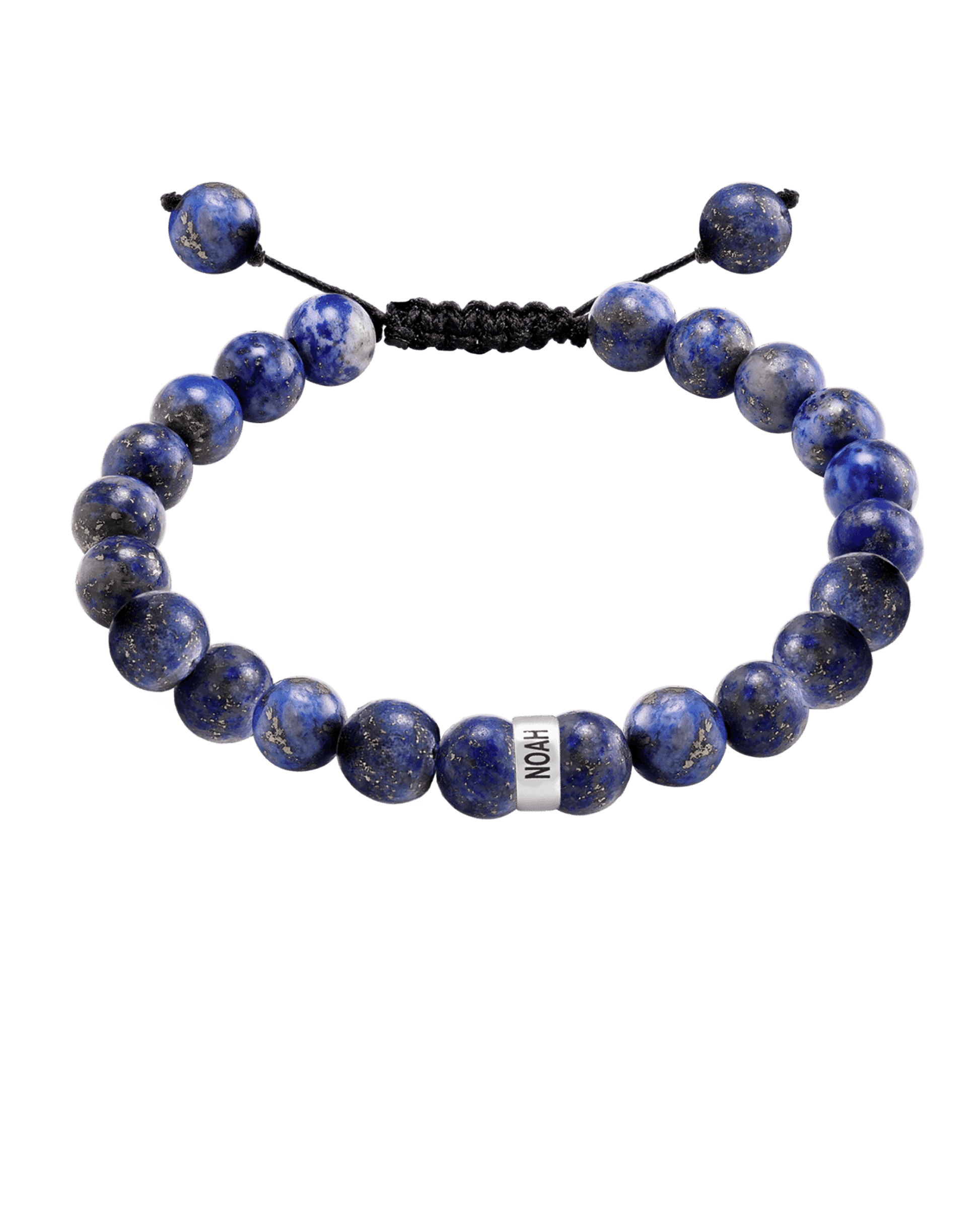 Bracelet de Perles de Lapis-Lazuli Bleu - Or Blanc 14 carats Bracelets magal-dev 1 Lien 