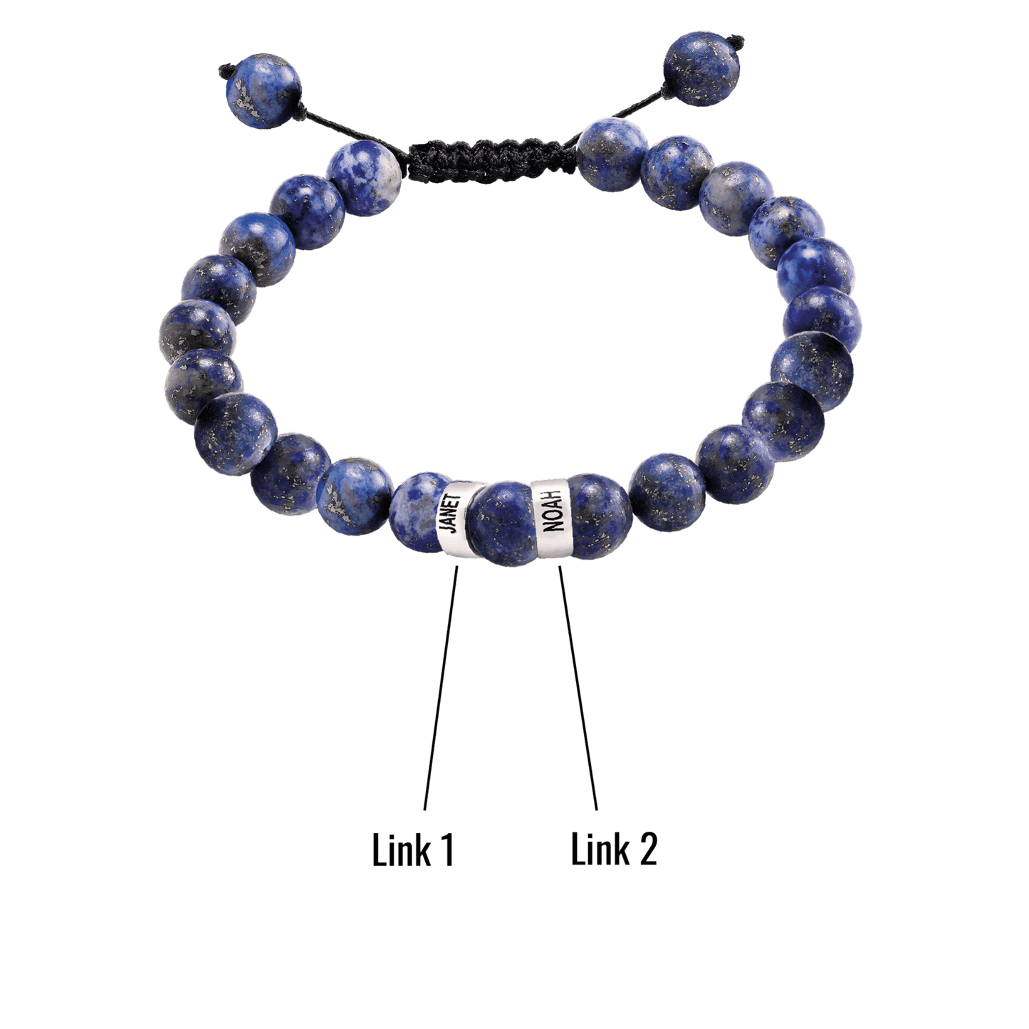 Bracelet de Perles de Lapis-Lazuli Bleu - Argent 925 Bracelets magal-dev 