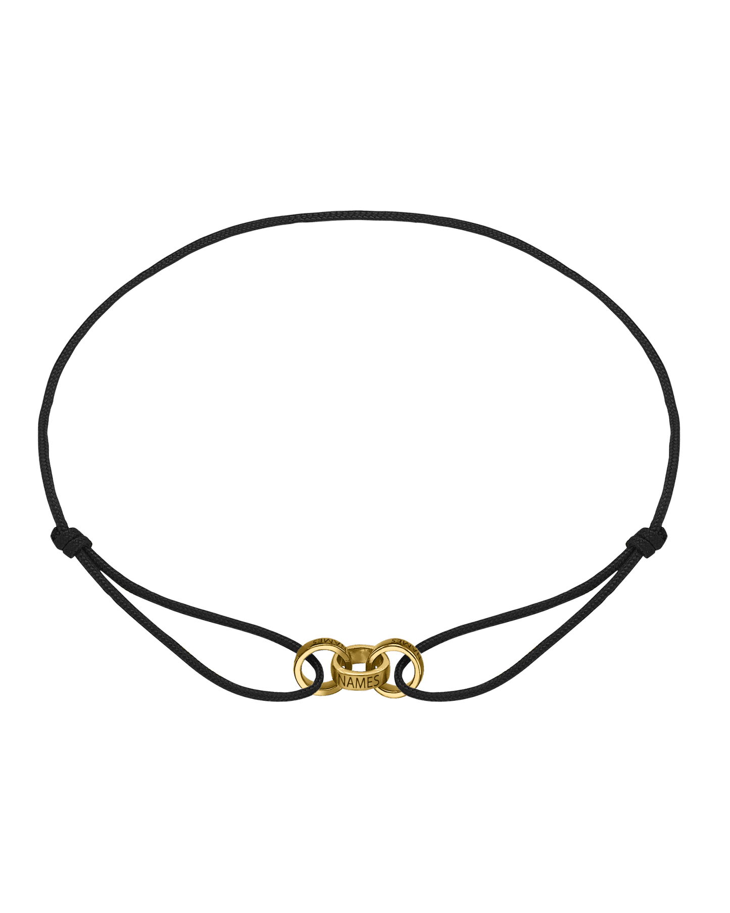Men's Forever Engravable Link(s) Bracelet - 18K Gold Vermeil Bracelets magal-dev Black 3 Links 