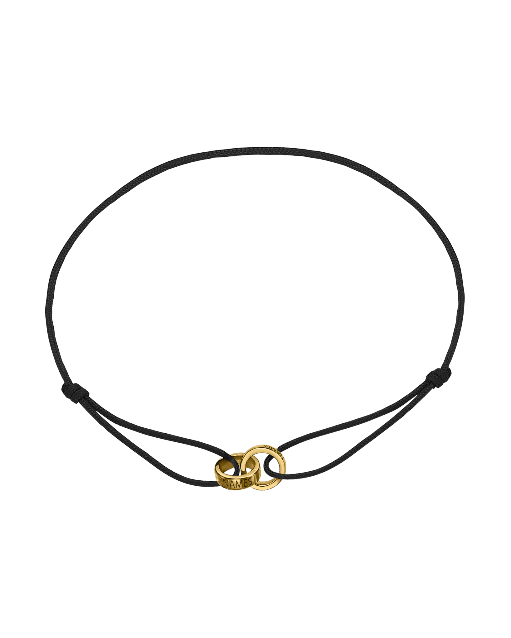 Men's Forever Engravable Link(s) Bracelet - 18K Gold Vermeil Bracelets magal-dev Black 2 Links 