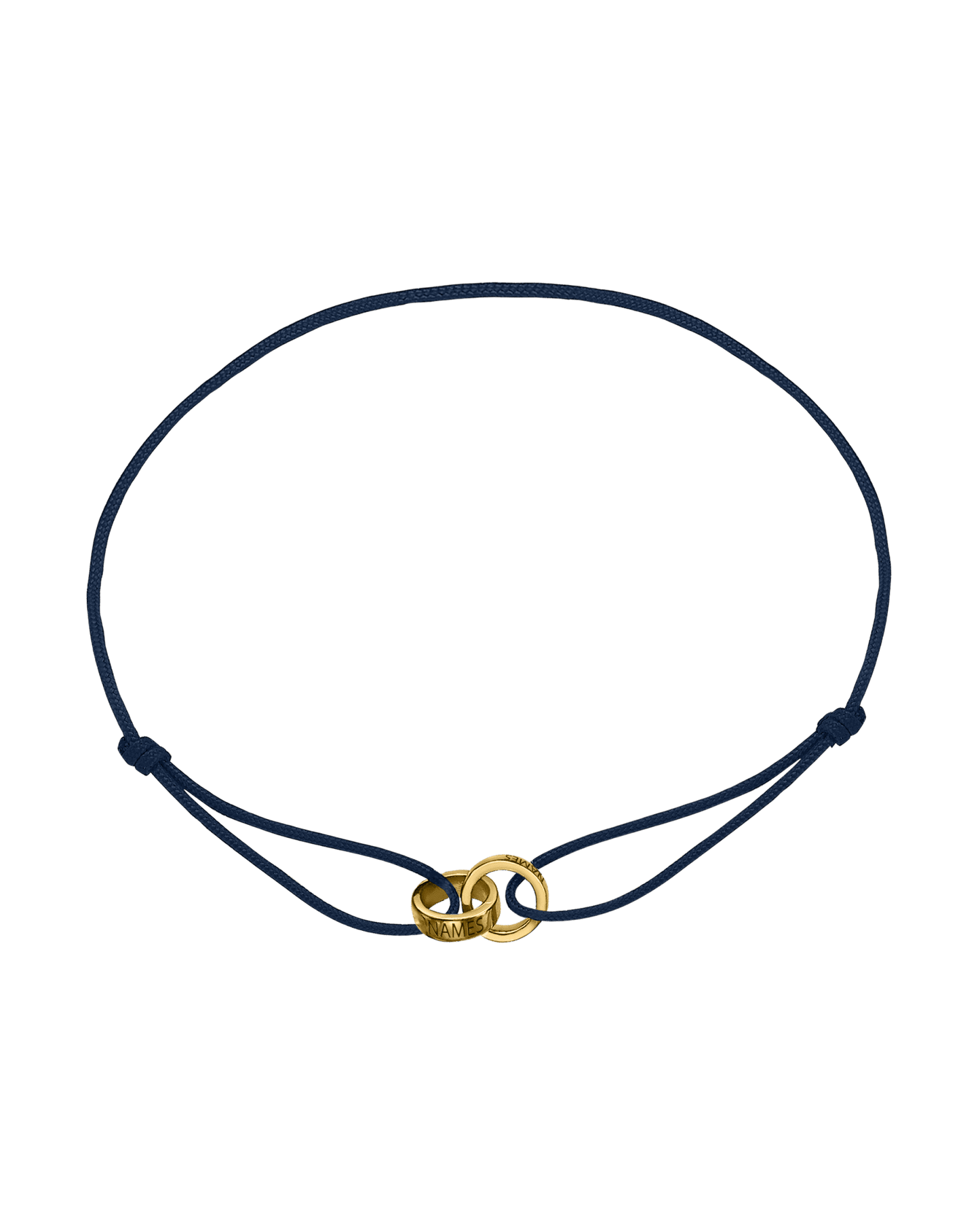 Men's Forever Engravable Link(s) Bracelet - 18K Gold Vermeil Bracelets magal-dev Navy Blue 2 Links 